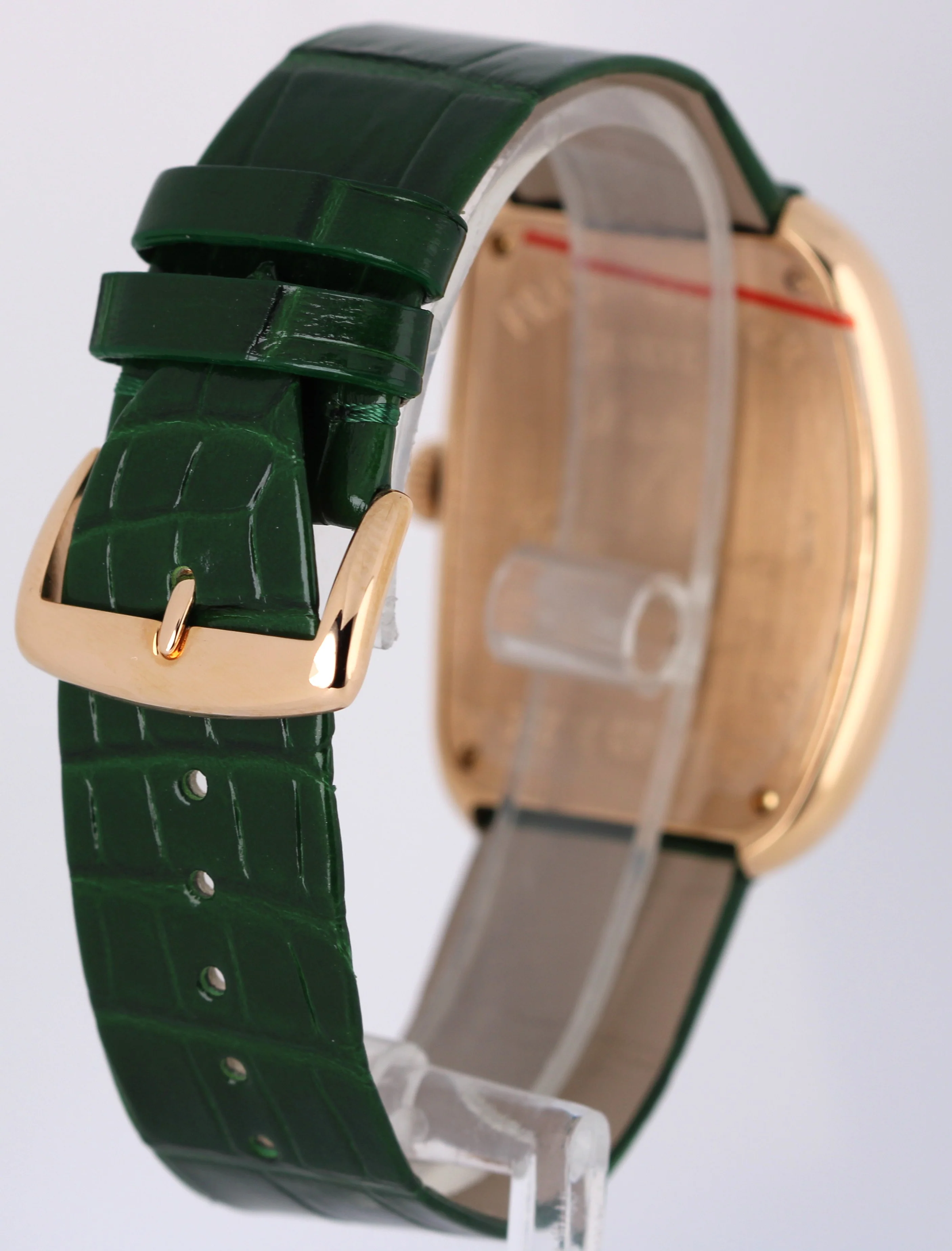 Franck Muller Galet 18k Gold Silver Green 34mm Quartz 3002MQZVVR Leather Watch - Image 5