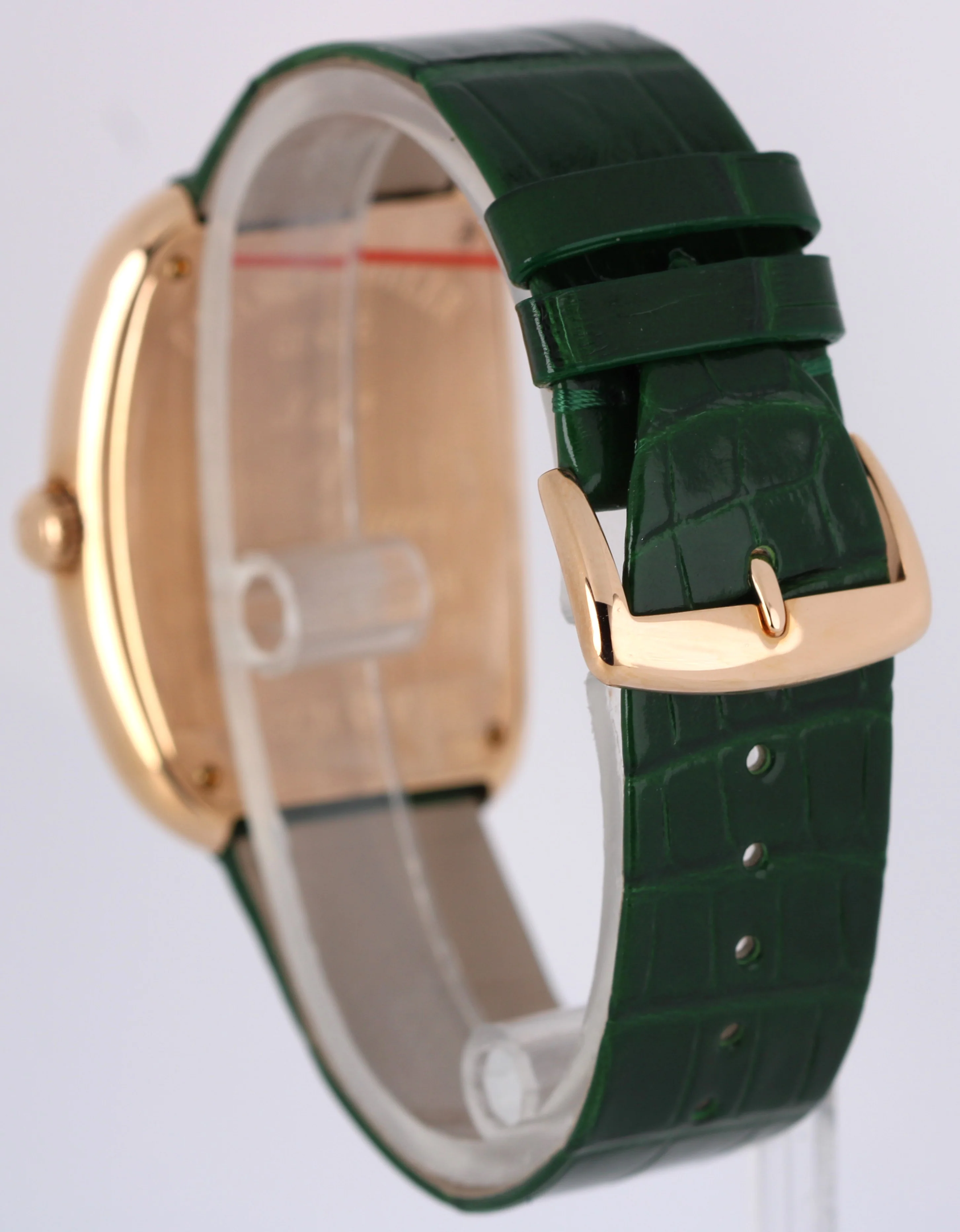 Franck Muller Galet 18k Gold Silver Green 34mm Quartz 3002MQZVVR Leather Watch - Image 6