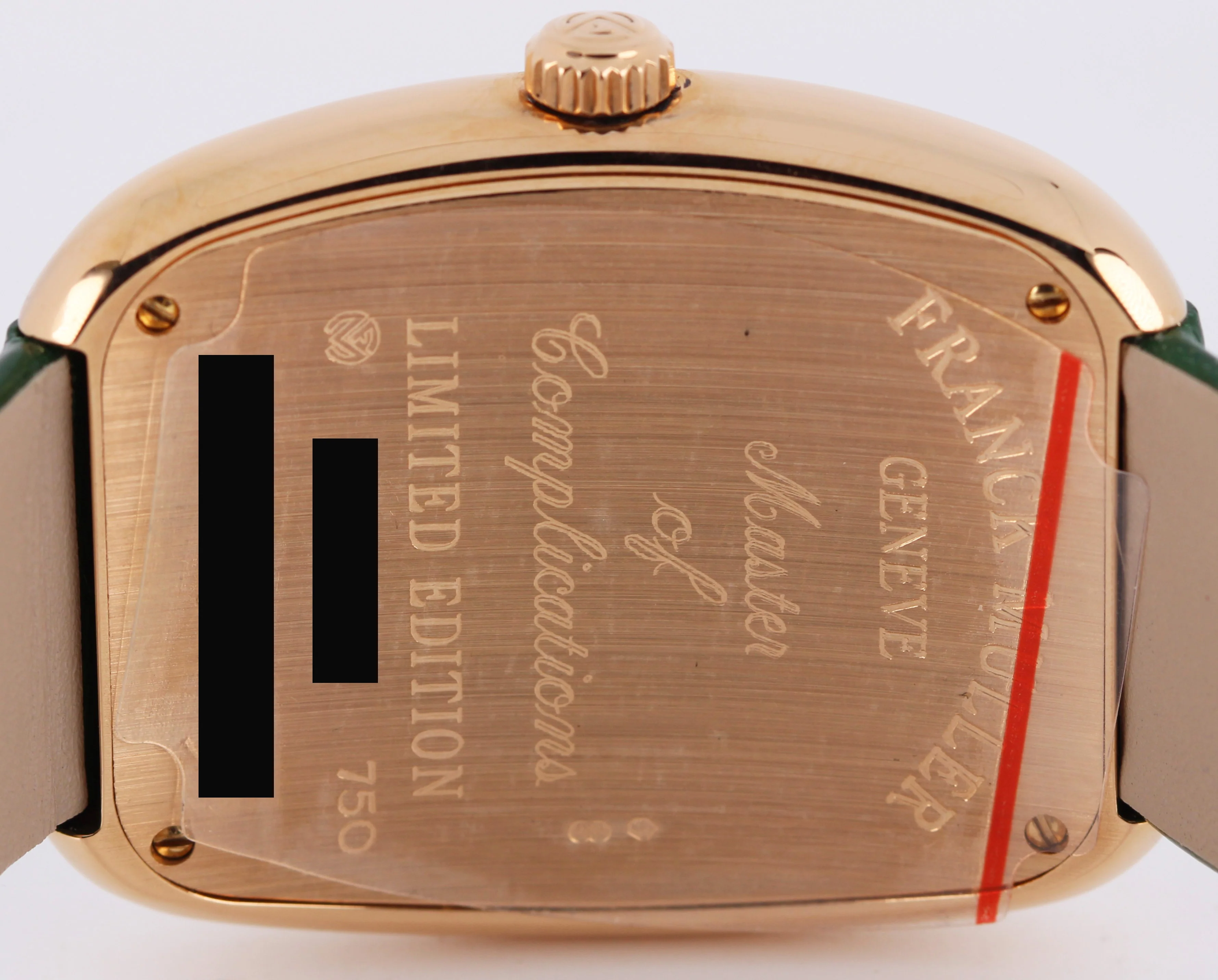 Franck Muller Galet 18k Gold Silver Green 34mm Quartz 3002MQZVVR Leather Watch - Image 9