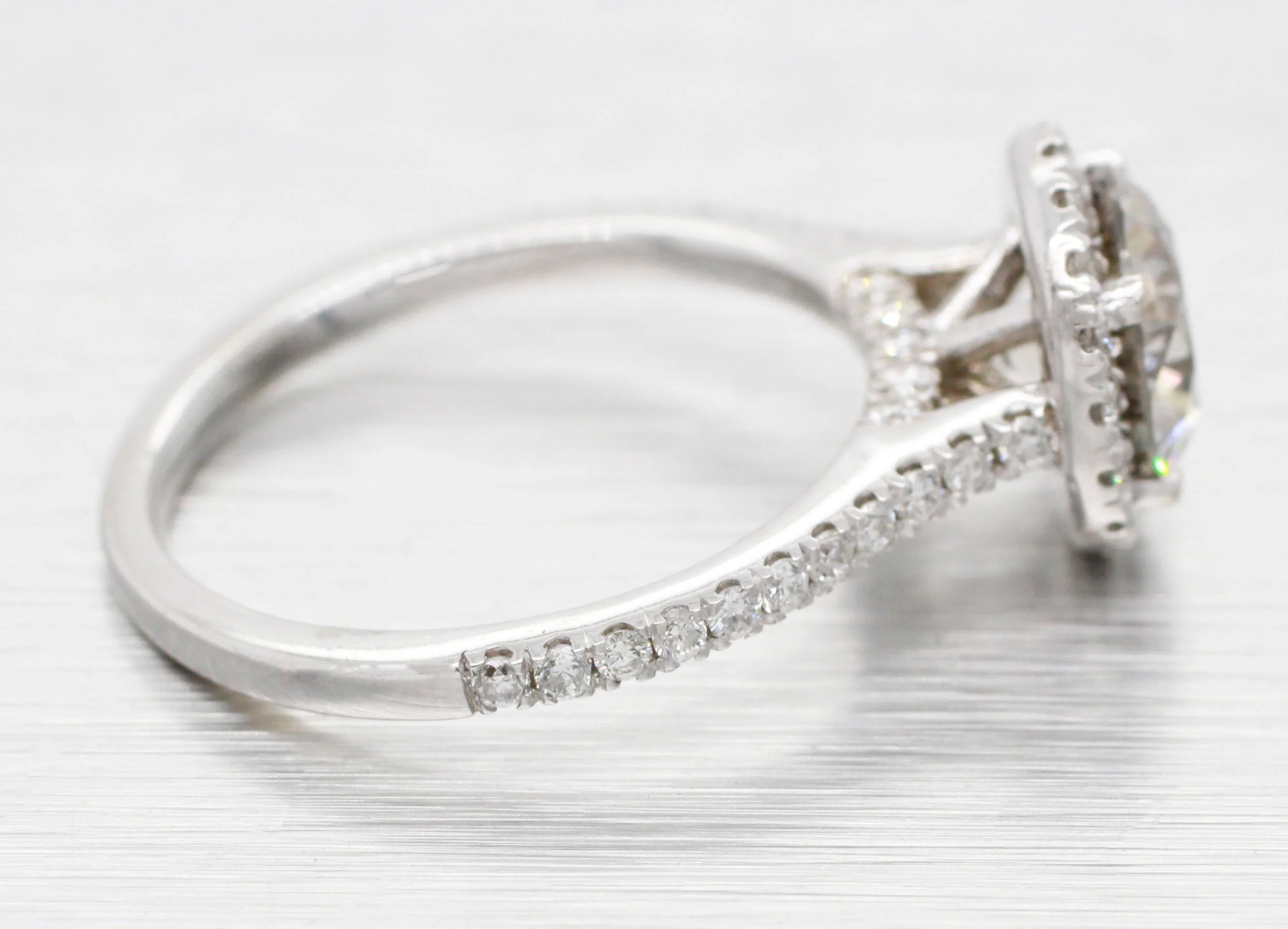 GIA 1.81ct Gray Diamond CVD Lab-Created Halo Engagement Ring - 14k White Gold - Image 4