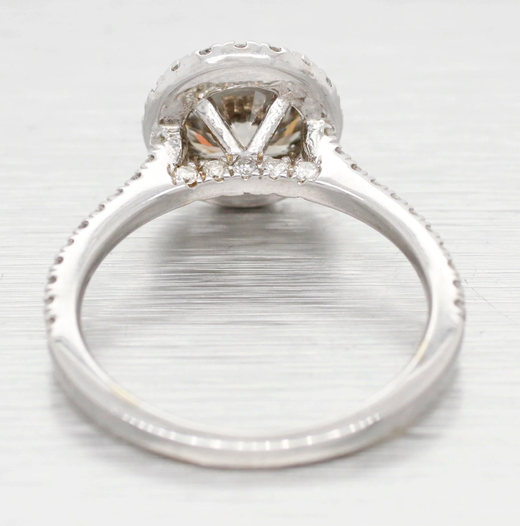 GIA 1.81ct Gray Diamond CVD Lab-Created Halo Engagement Ring - 14k White Gold - Image 5