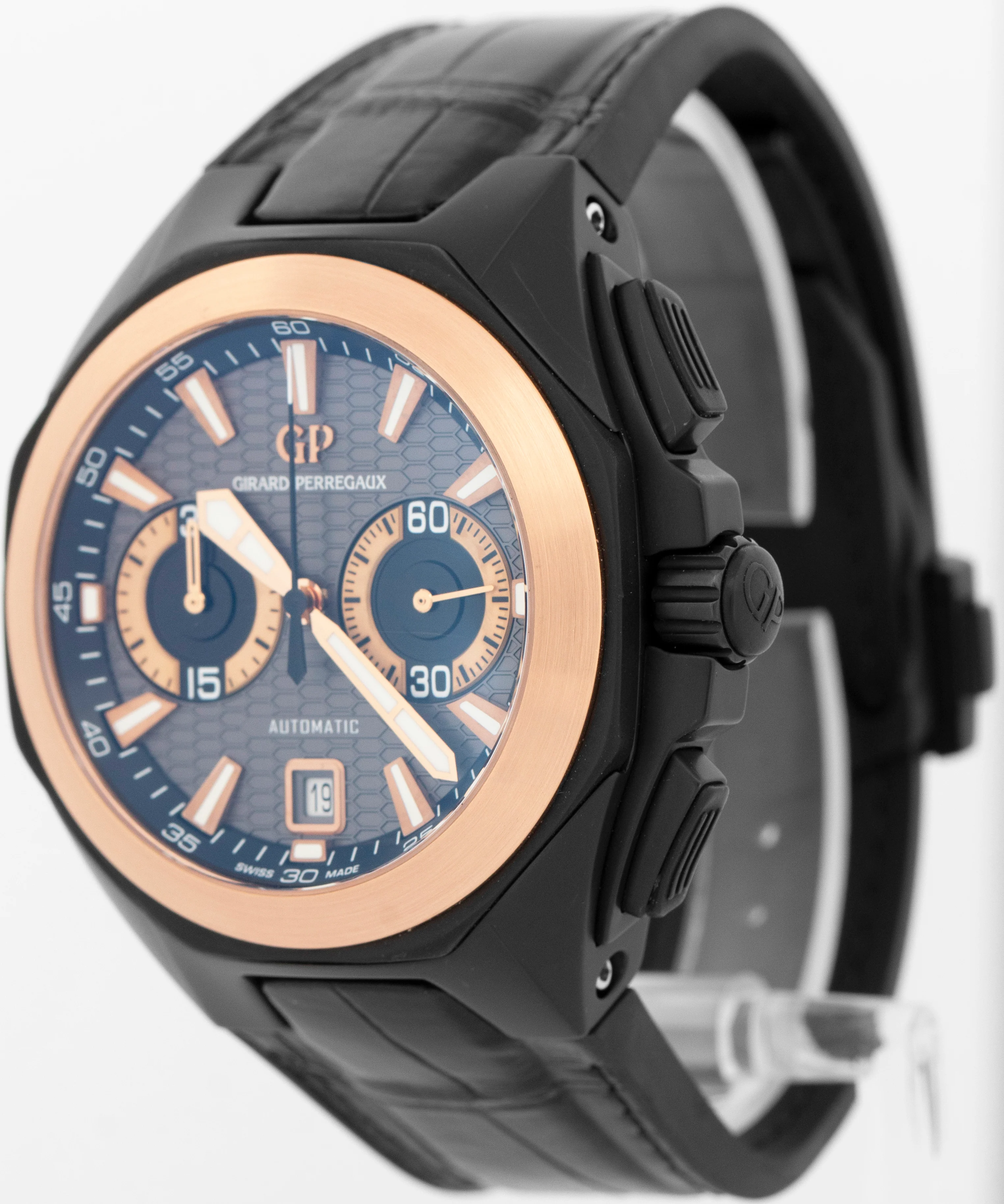 MINT Girard Perregaux Chrono Hawk HOLLYWOODLAND CERAMIC Rose Gold 44mm 49970 BOX - Image 3