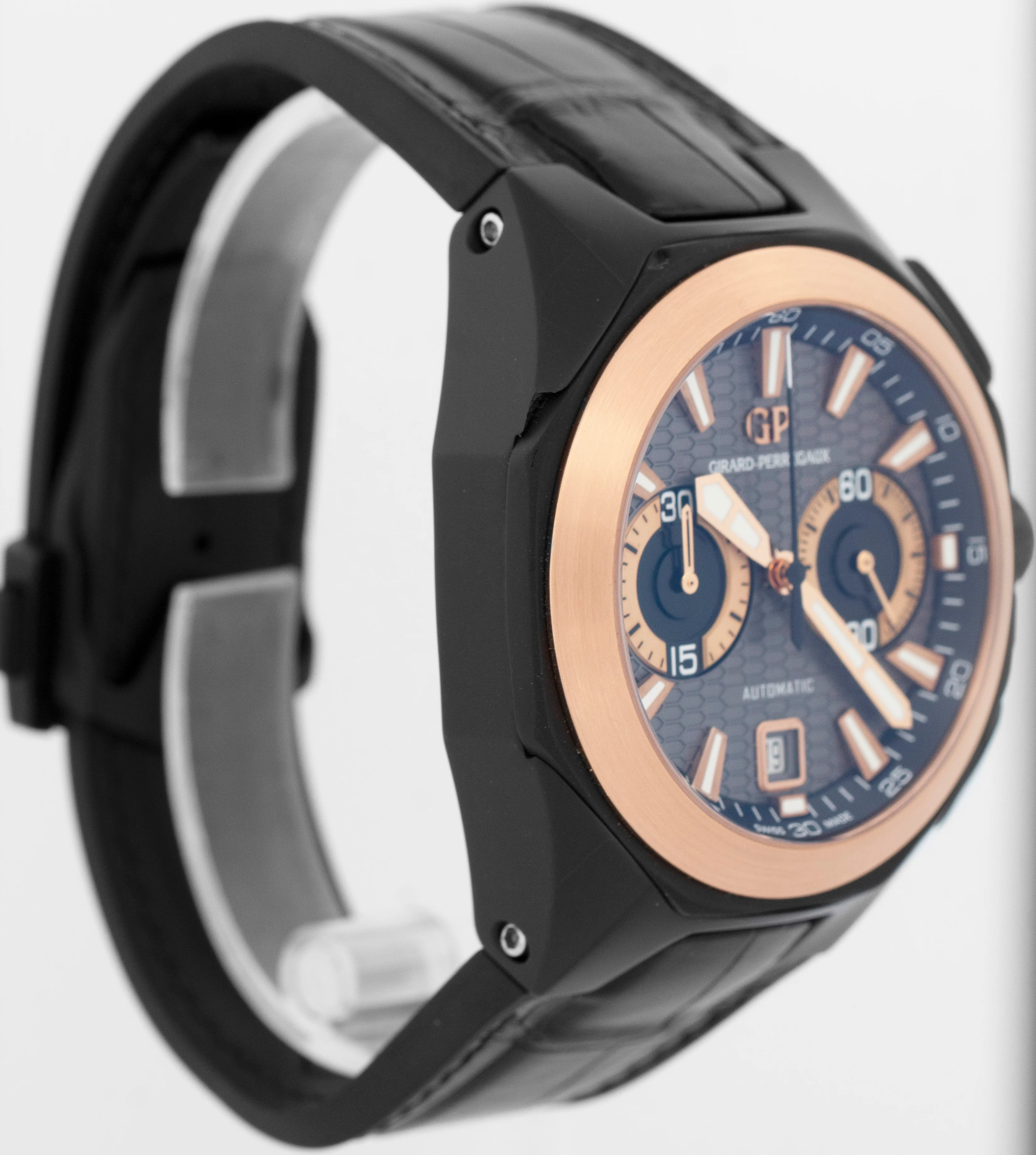 MINT Girard Perregaux Chrono Hawk HOLLYWOODLAND CERAMIC Rose Gold 44mm 49970 BOX - Image 4