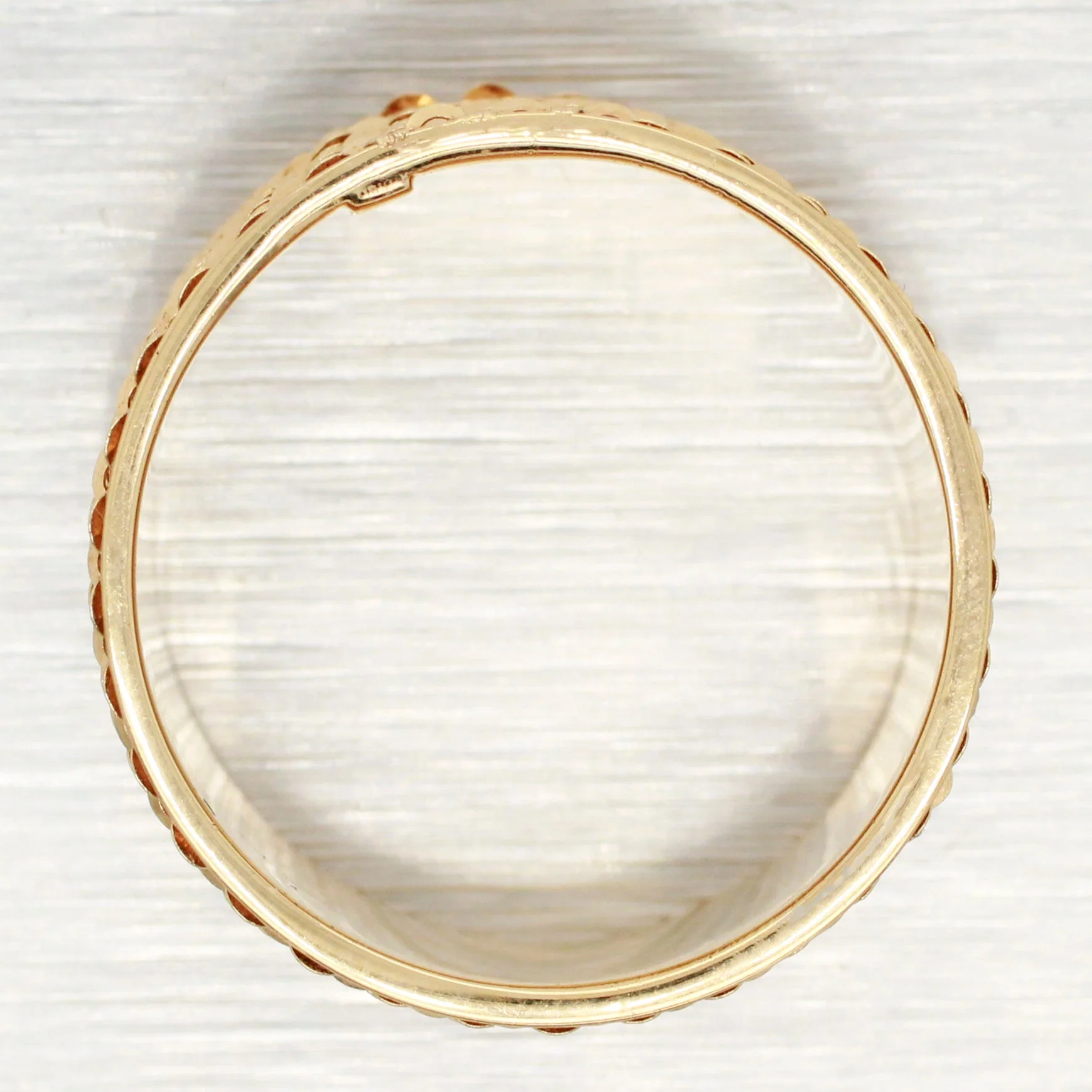 Golden Clef 14k Yellow Gold Mesh/Chain Style Band Ring - Size 8.75 - Image 6