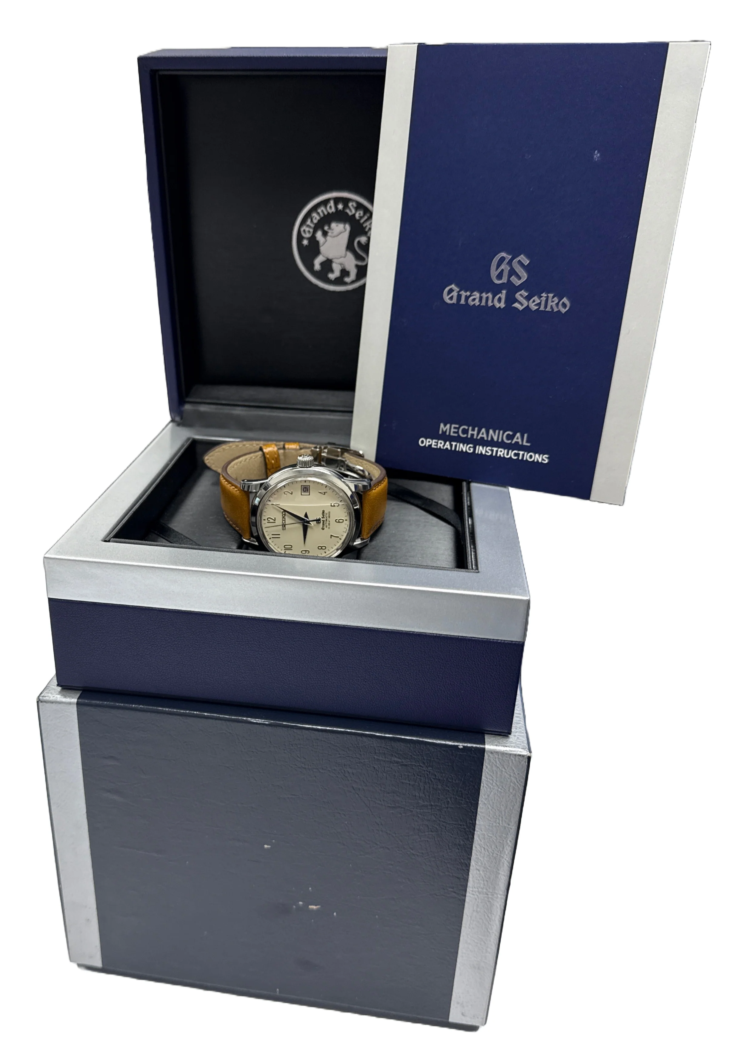 Grand Seiko Heritage Hi-Beat IVORY Steel Leather Automatic 40mm SBGH013 BOX - Image 2