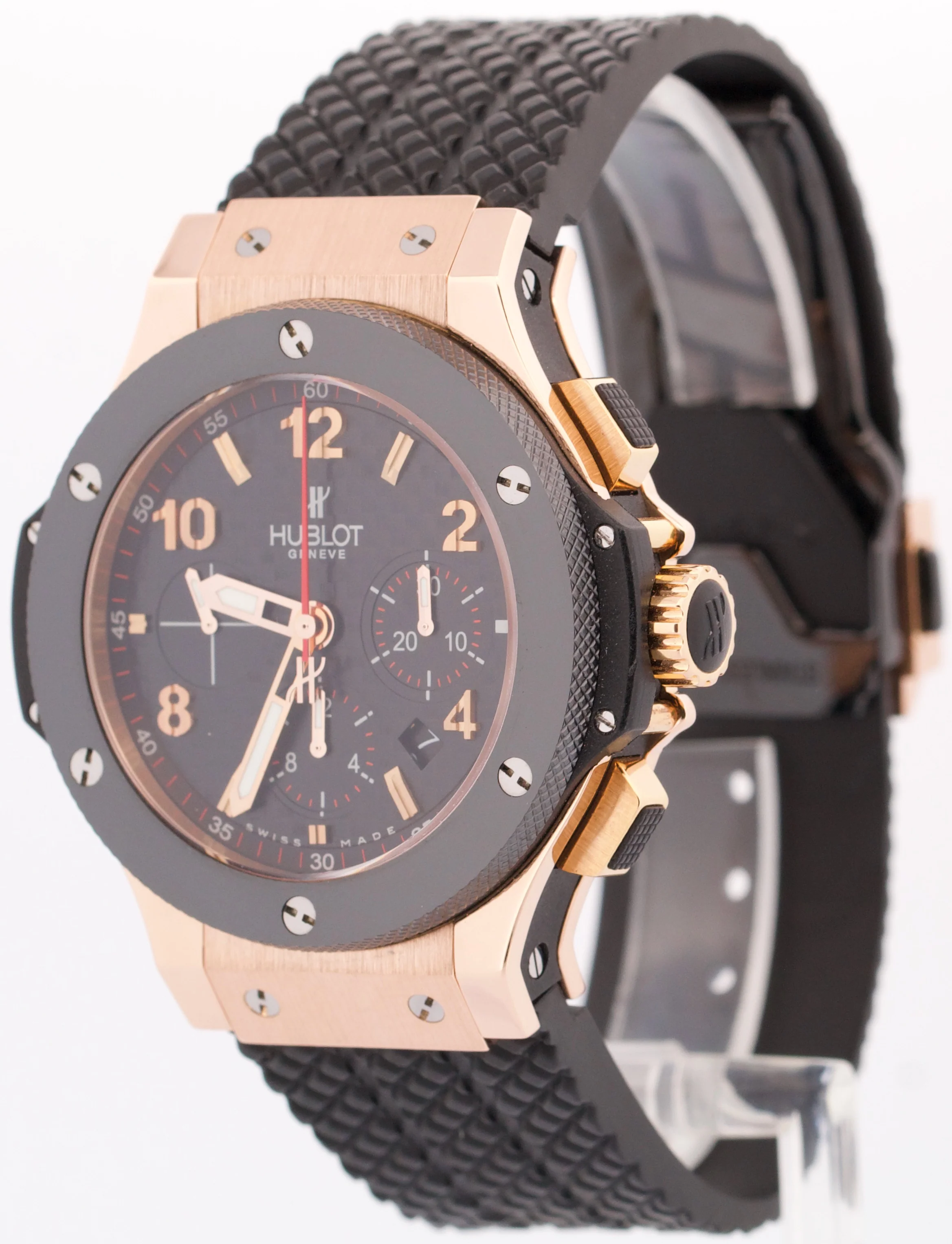 Hublot Big Bang Black 301.PB.131.RX Black 18K Rose Gold CARBON Rubber 44mm Watch - Image 3