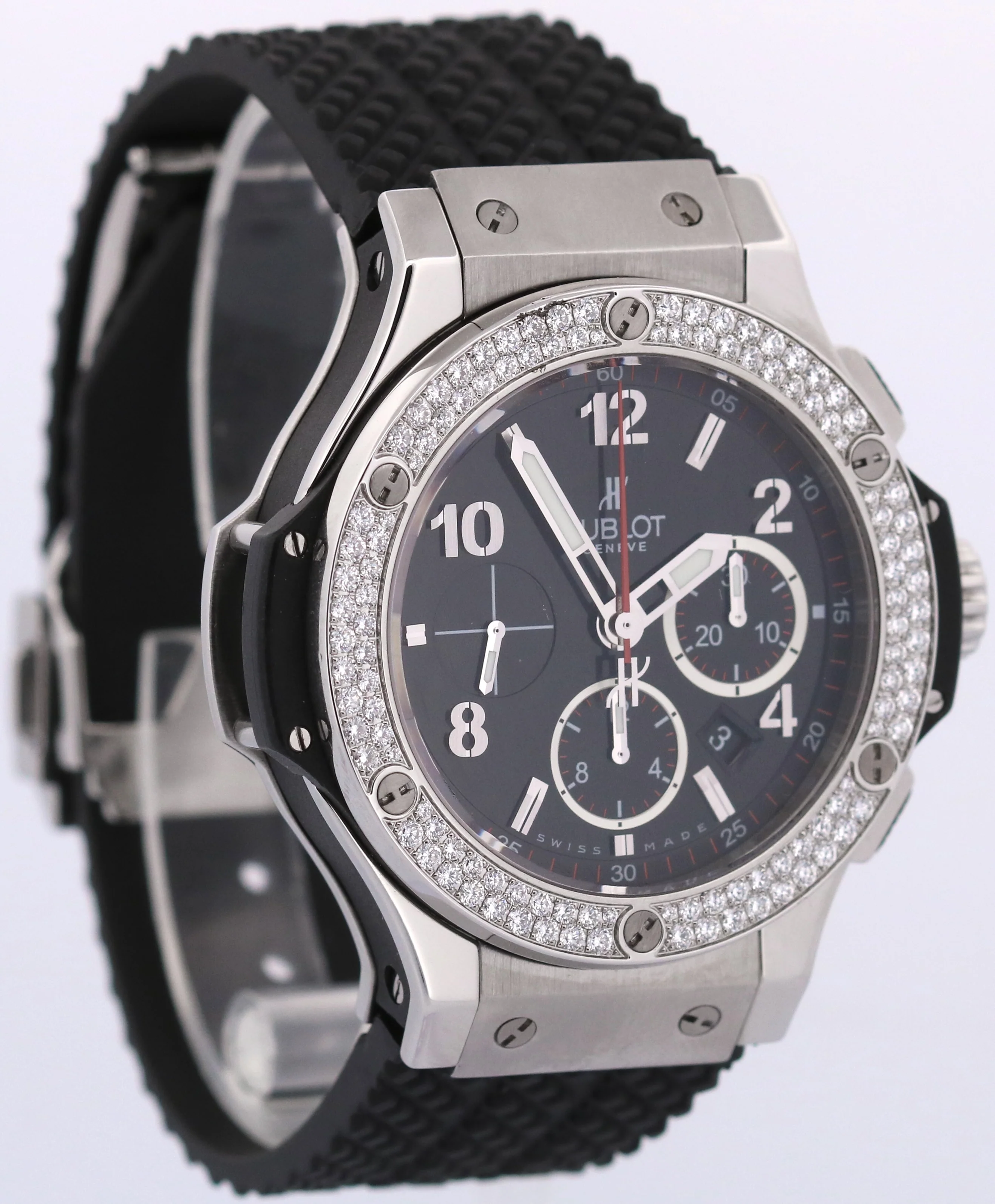 Hublot Big Bang BLACK DIAMOND Stainless Steel 44mm Rubber 301.SX.130.RX.114 - Image 4
