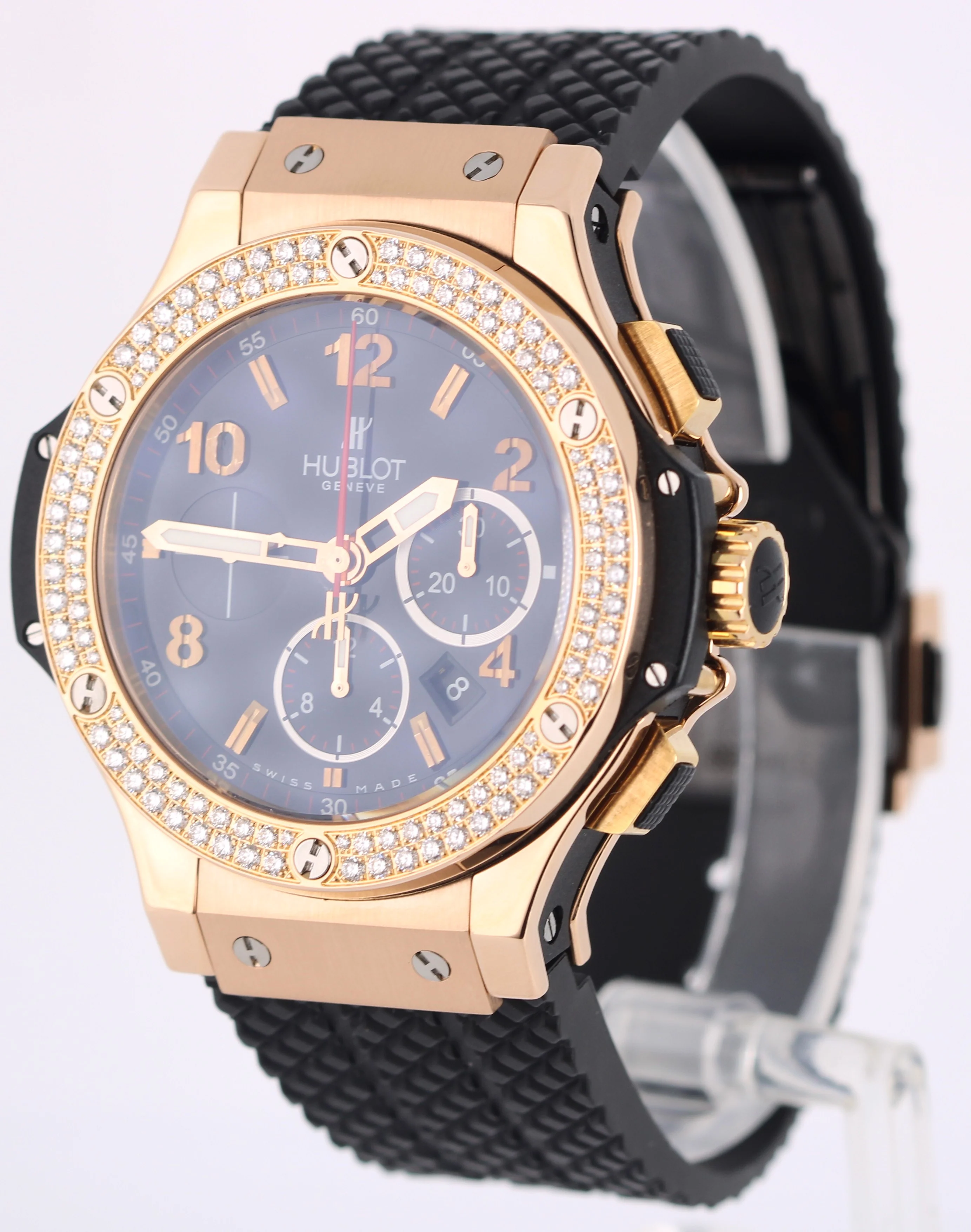 Hublot Big Bang Chronograph 18k Rose Gold DIAMOND Black 44mm 301.PX.1180.RX.1104 - Image 3