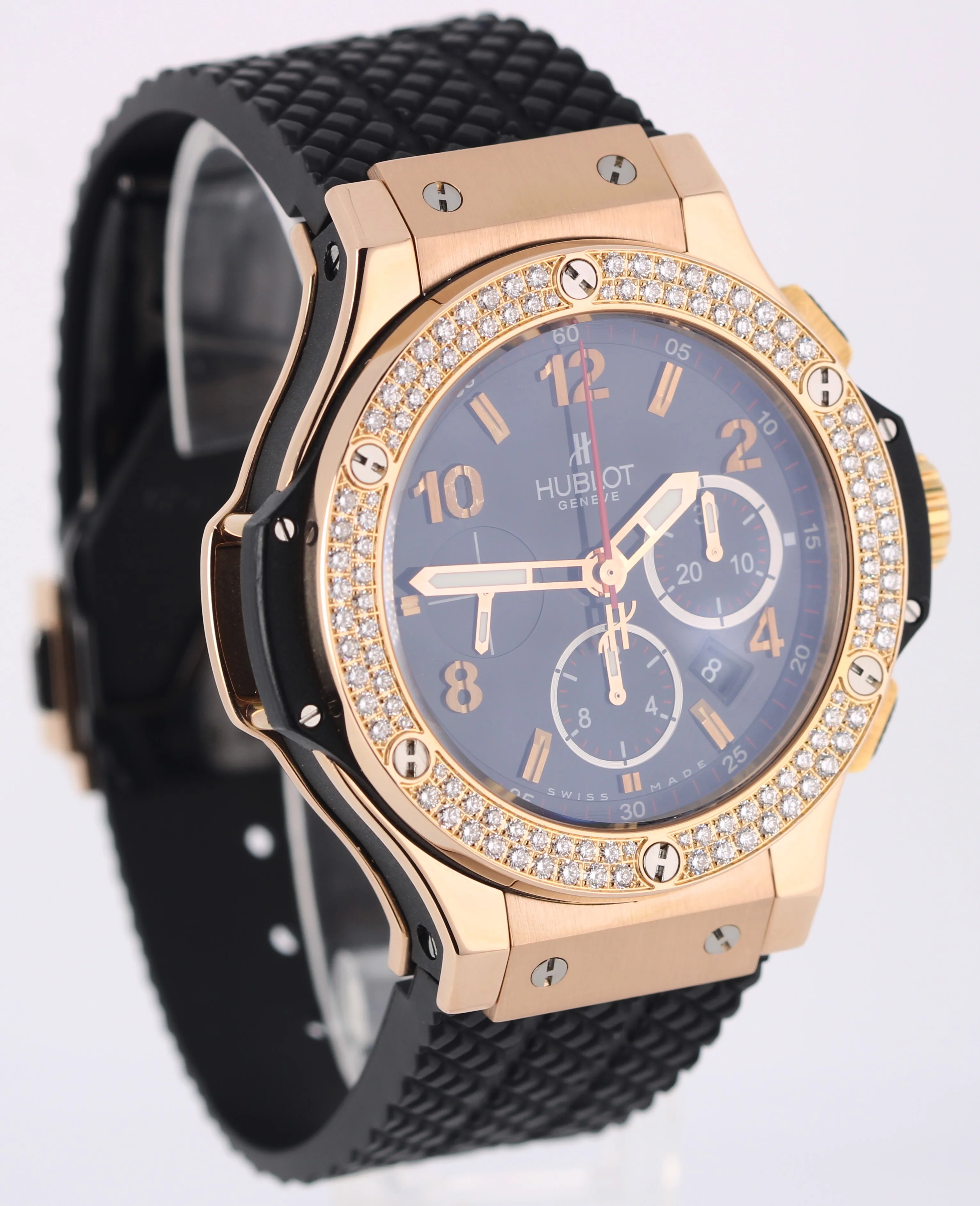 Hublot Big Bang Chronograph 18k Rose Gold DIAMOND Black 44mm 301.PX.1180.RX.1104 - Image 4