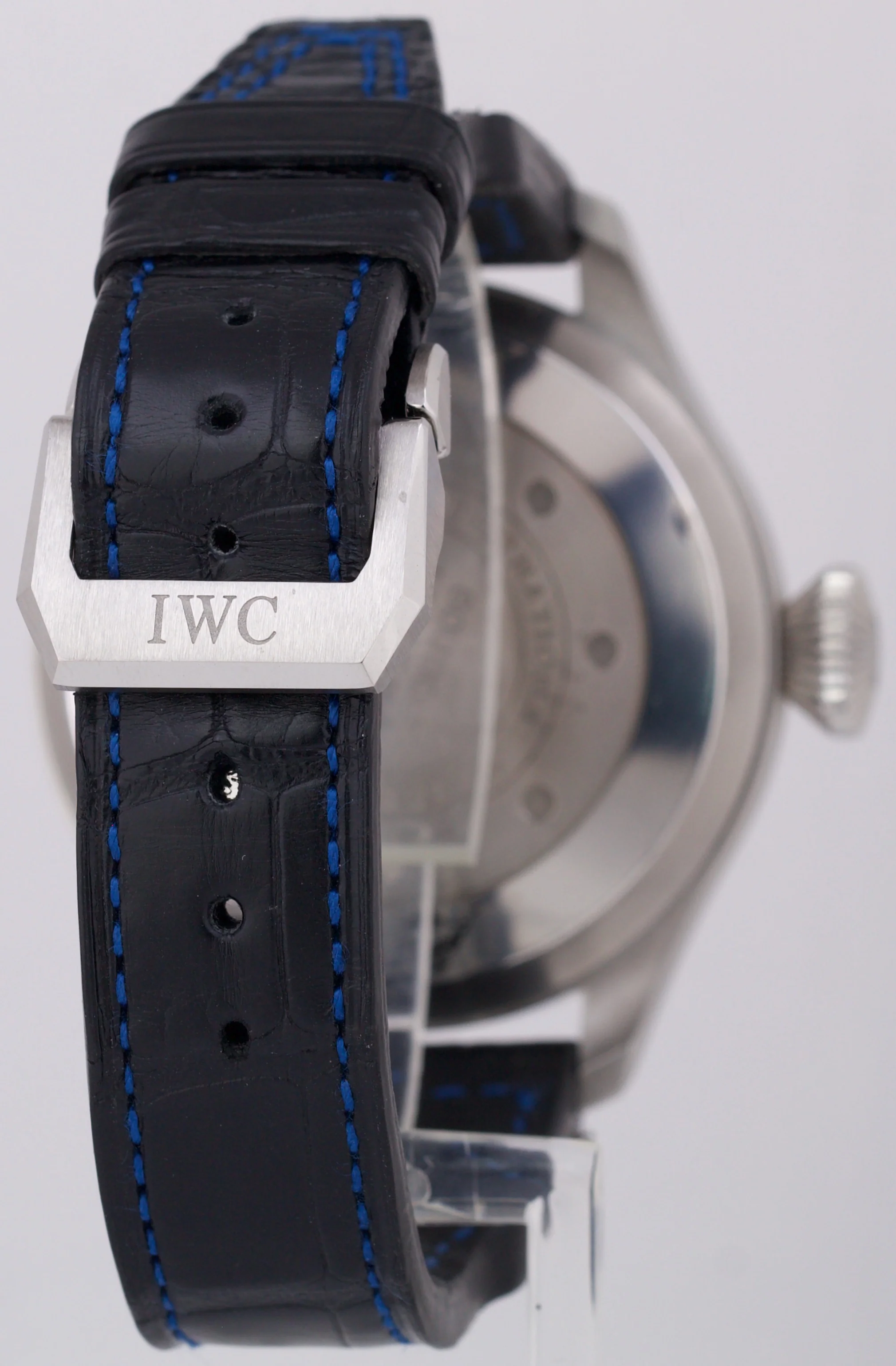 IWC Big Pilot BLUE VEGAS Boutique Edition 46mm BLUE Black Leather Steel IW500429 - Image 6