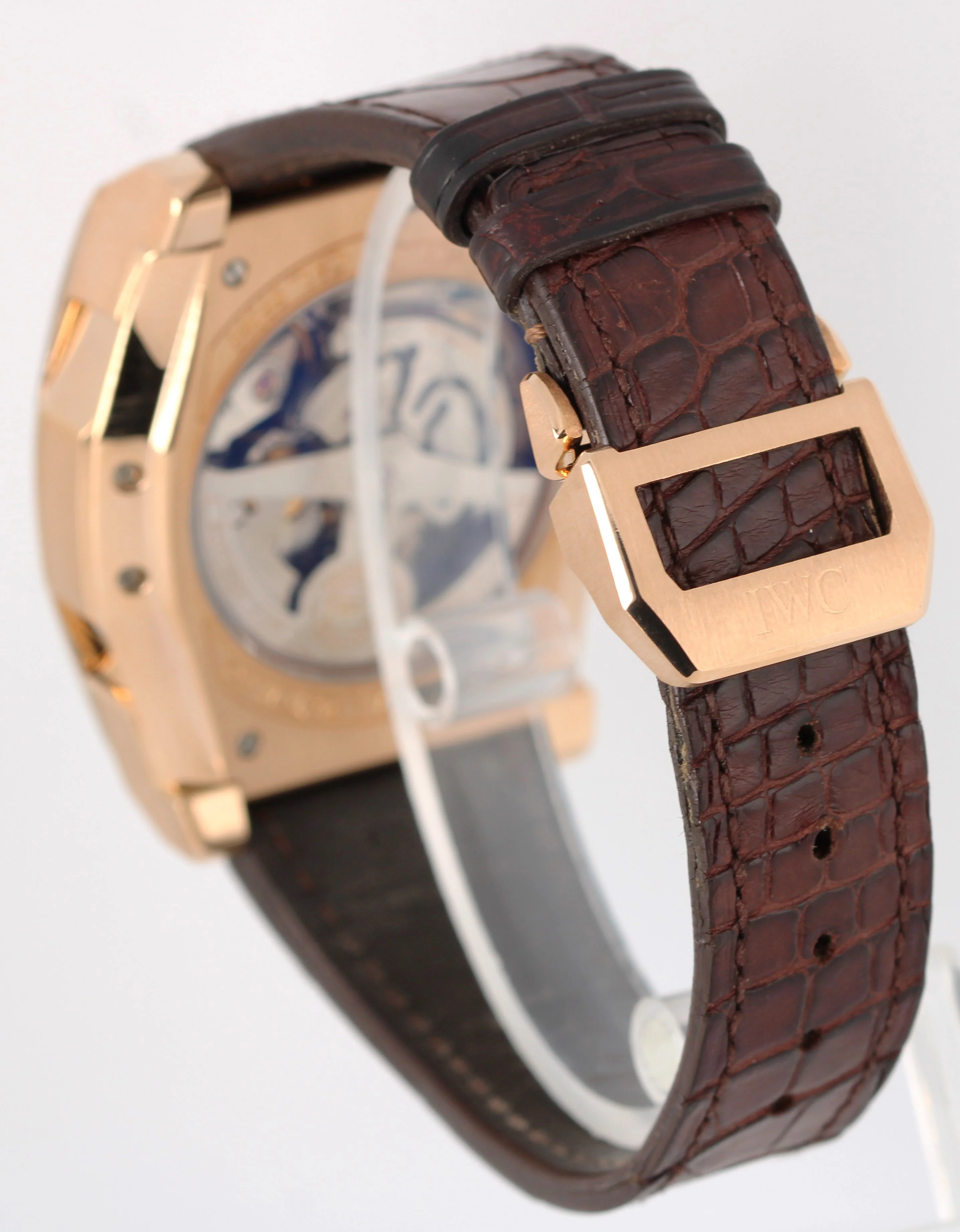 IWC Da Vinci Chronograph 18k Rose Gold Silver 43mm IW376402 Brown Leather Watch - Image 6
