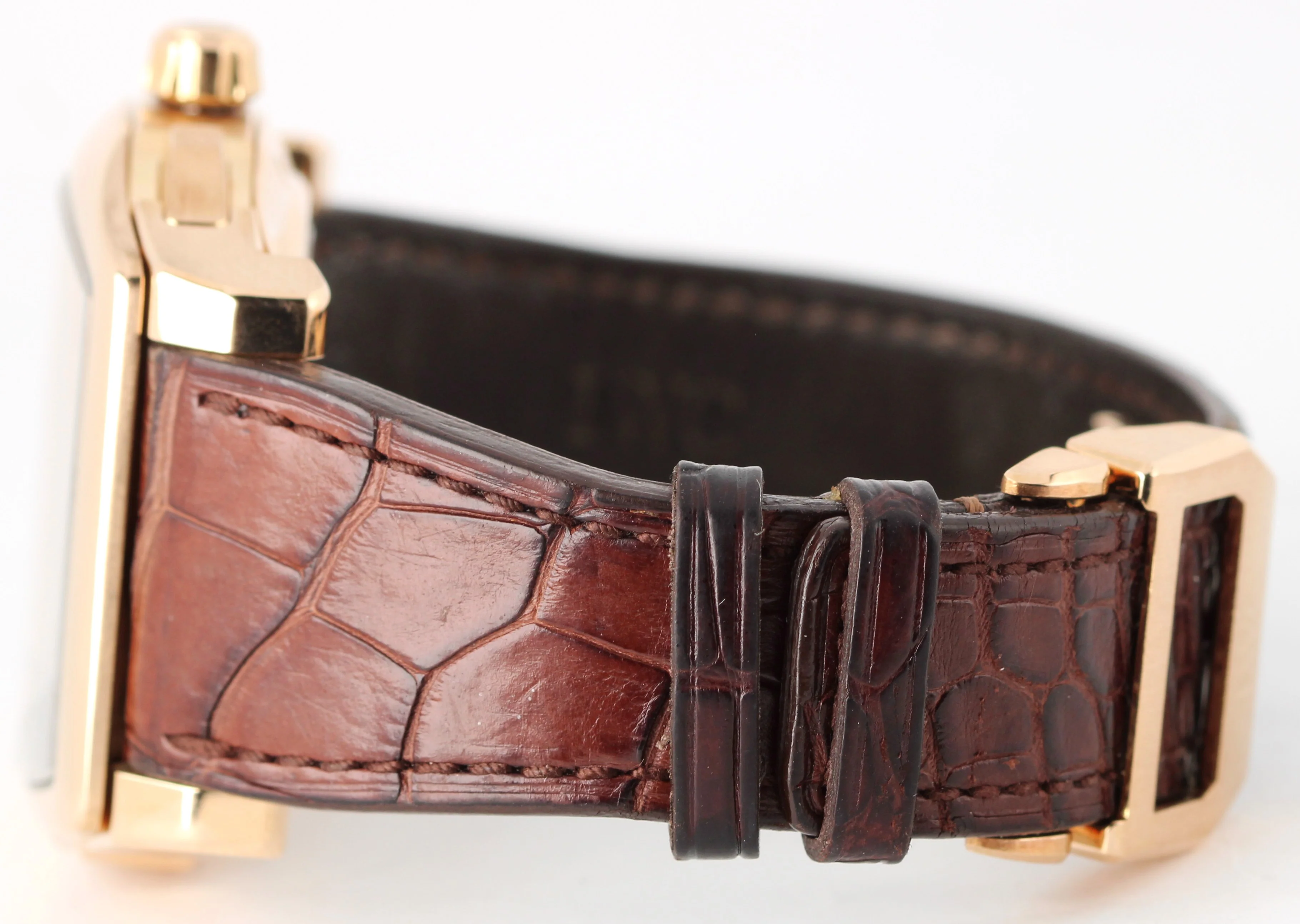 IWC Da Vinci Chronograph 18k Rose Gold Silver 43mm IW376402 Brown Leather Watch - Image 7