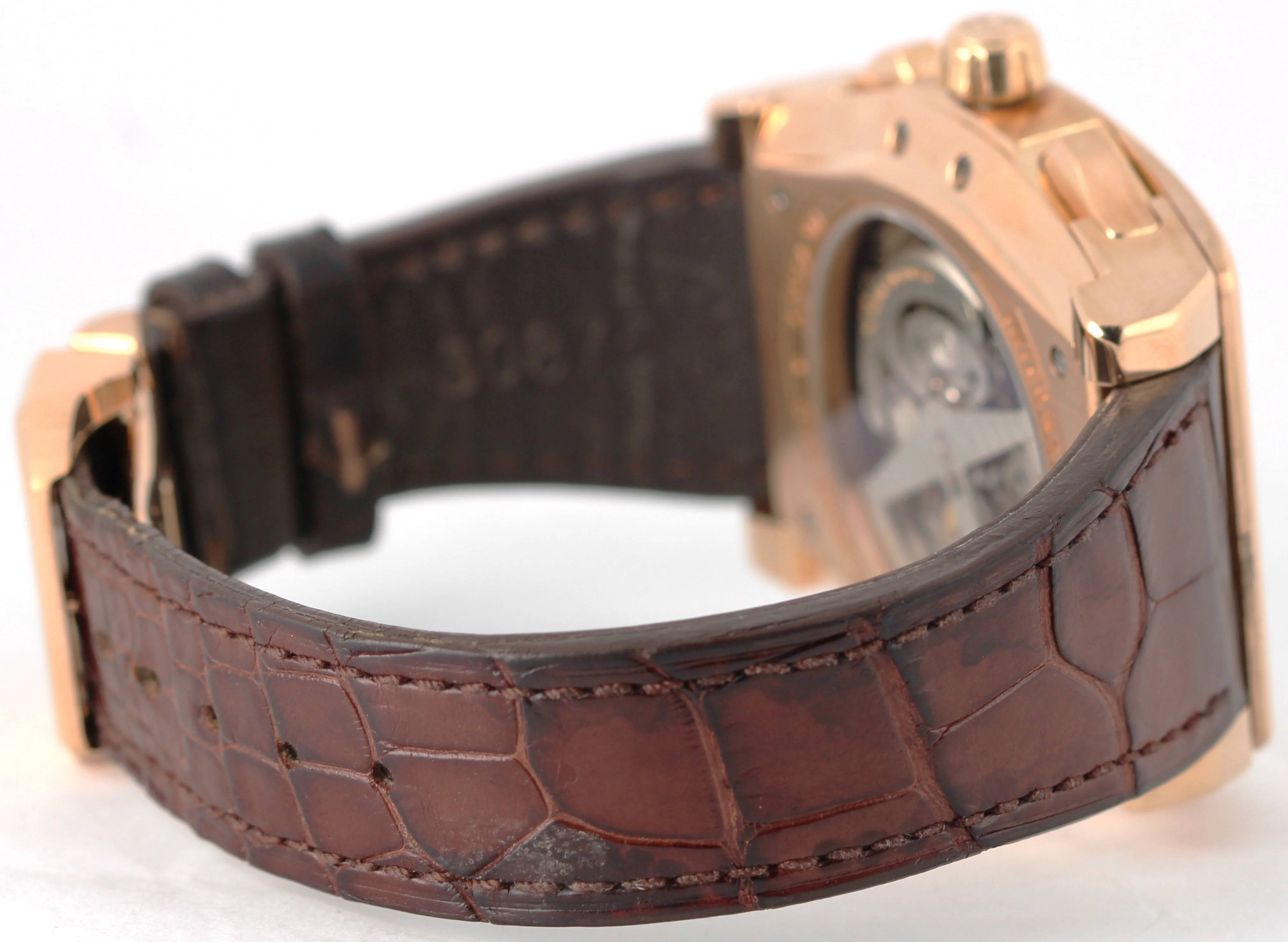 IWC Da Vinci Chronograph 18k Rose Gold Silver 43mm IW376402 Brown Leather Watch - Image 8