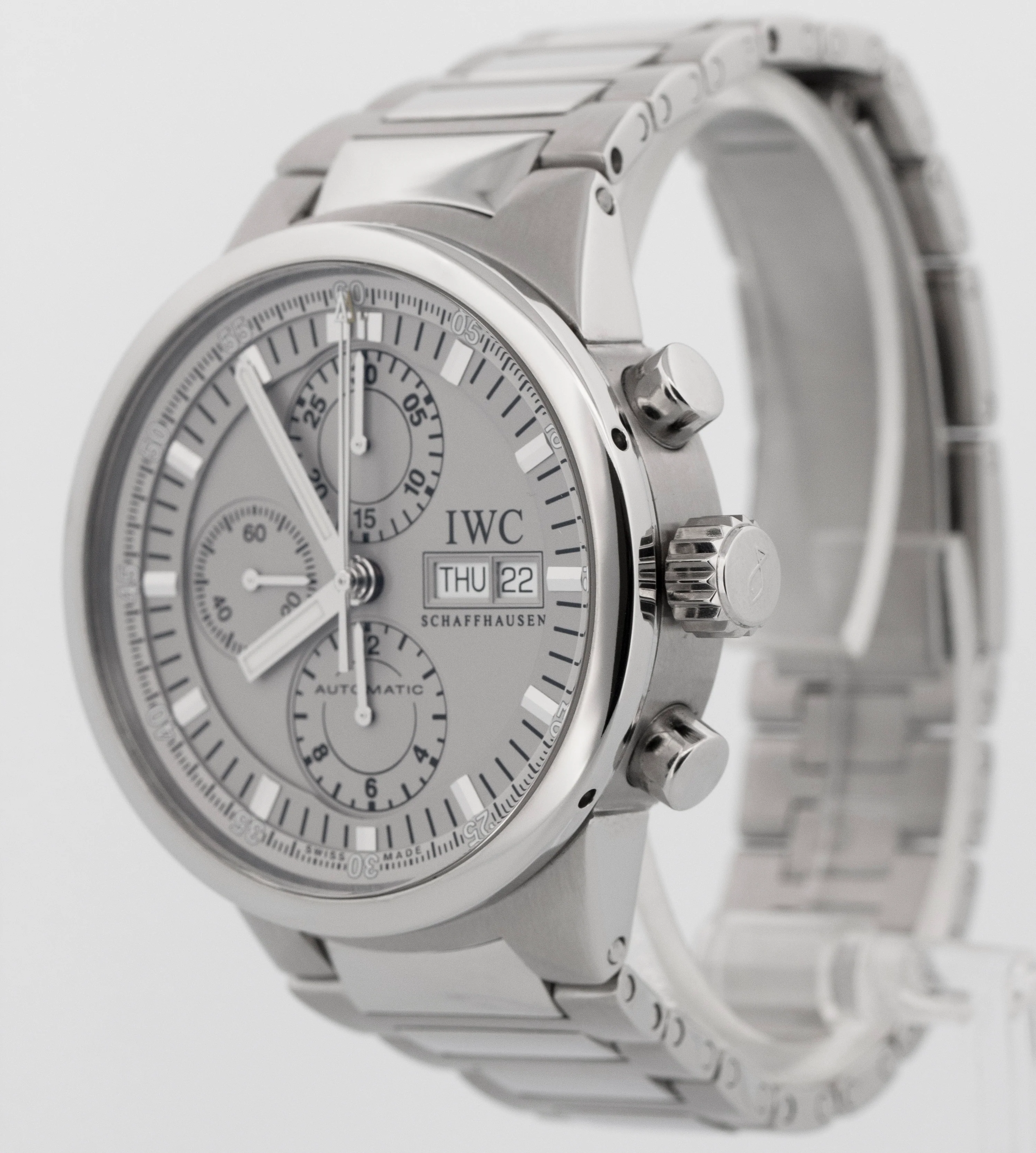 IWC GST Rattapante Split Second Chronograph 43mm Silver Automatic Watch IW371508 - Image 3