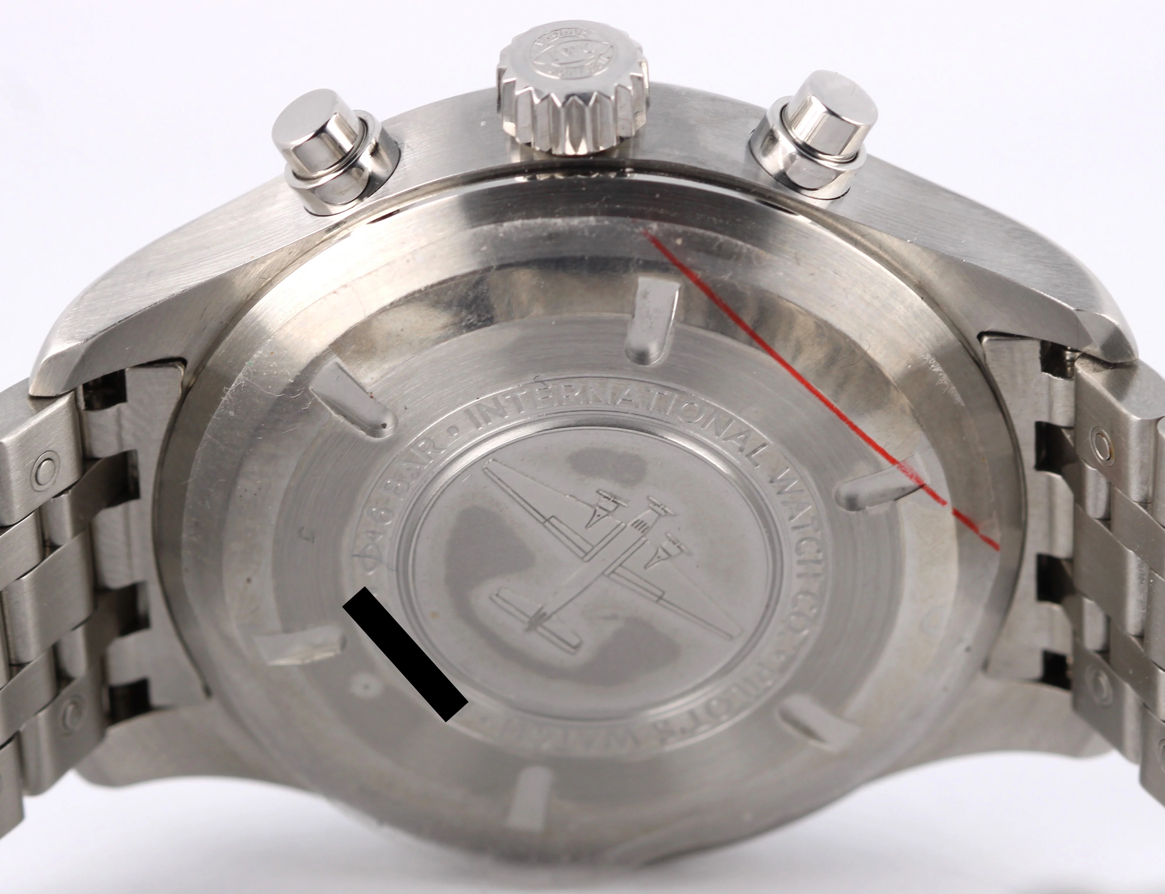 IWC Pilot Chronograph Date Stainless Steel Black 43mm IW377709 Automatic Watch - Image 10