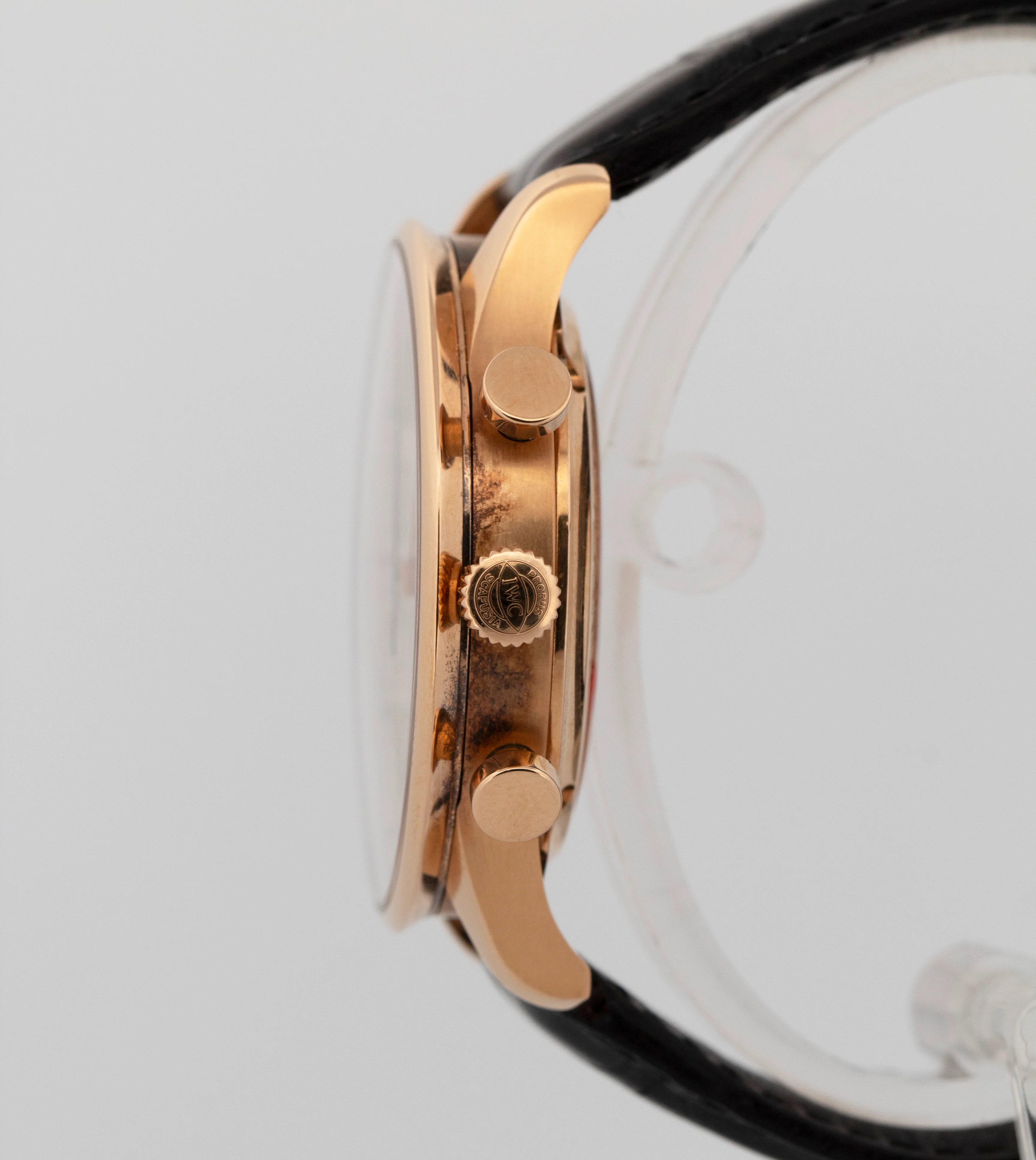 IWC Portugieser Chronograph 18K Rose Gold 40mm Arabic Leather IW371402 Watch - Image 3