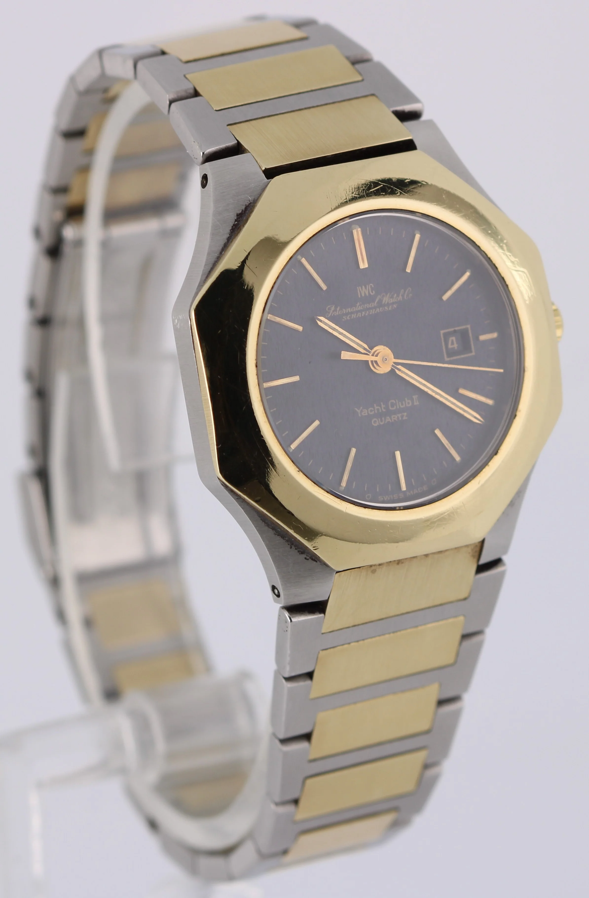 IWC Yacht Club II PAPERS Two-Tone 18k Gold Black 30mm Quartz 4512 Watch BOX - Image 4