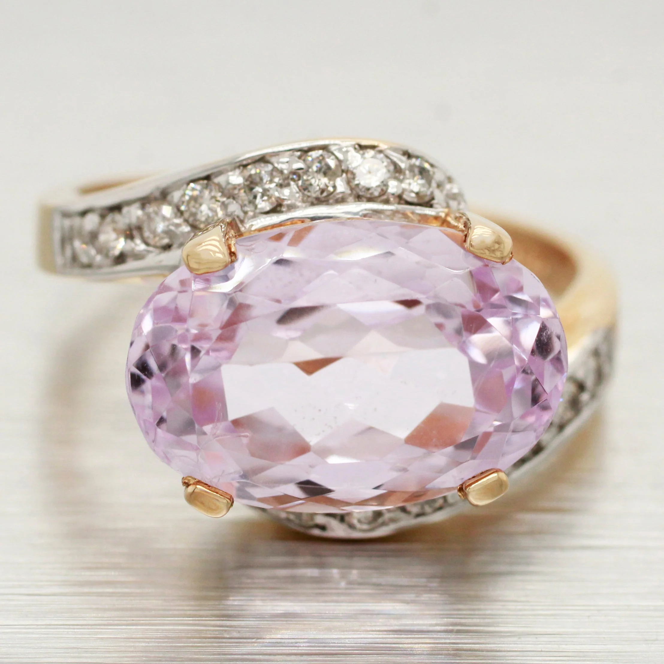 John C Rinker JCR Amethyst Ring - 14k Yellow Gold & Diamond Accents