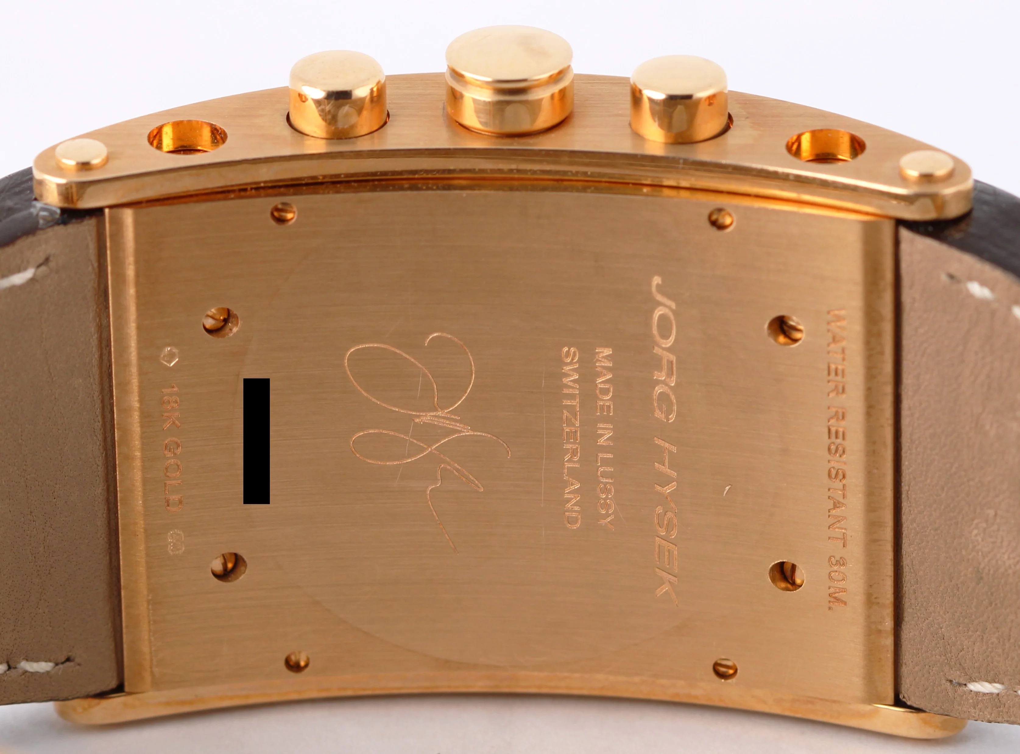 Jorg Hysek Kilada Rectangular Chronograph 18k Gold Copper 31mm S011 Watch BOX - Image 9