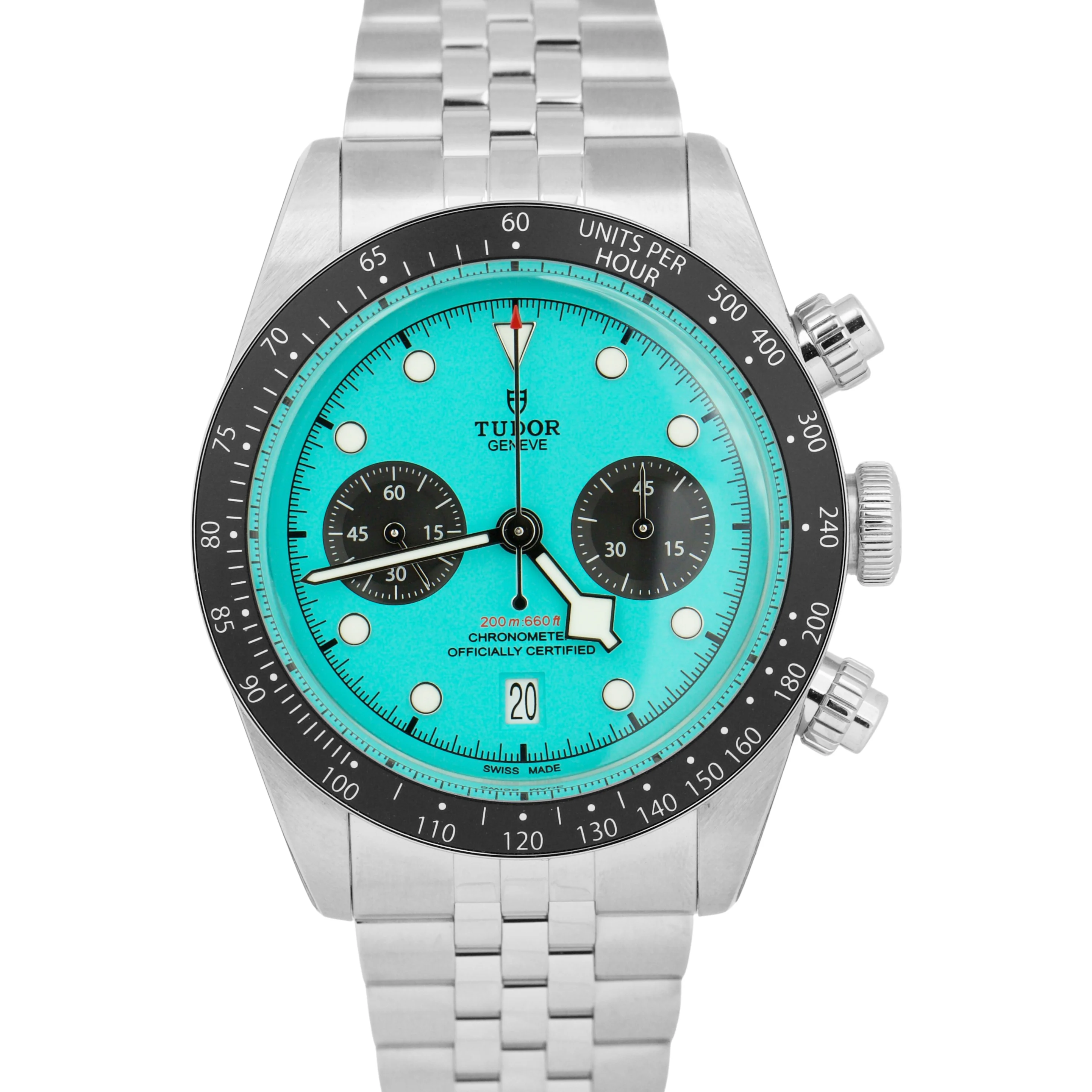 JULY 2025 PAPERS Tudor Black Bay Chrono 41mm FLAMINGO BLUE Steel JUBILEE 79360 N