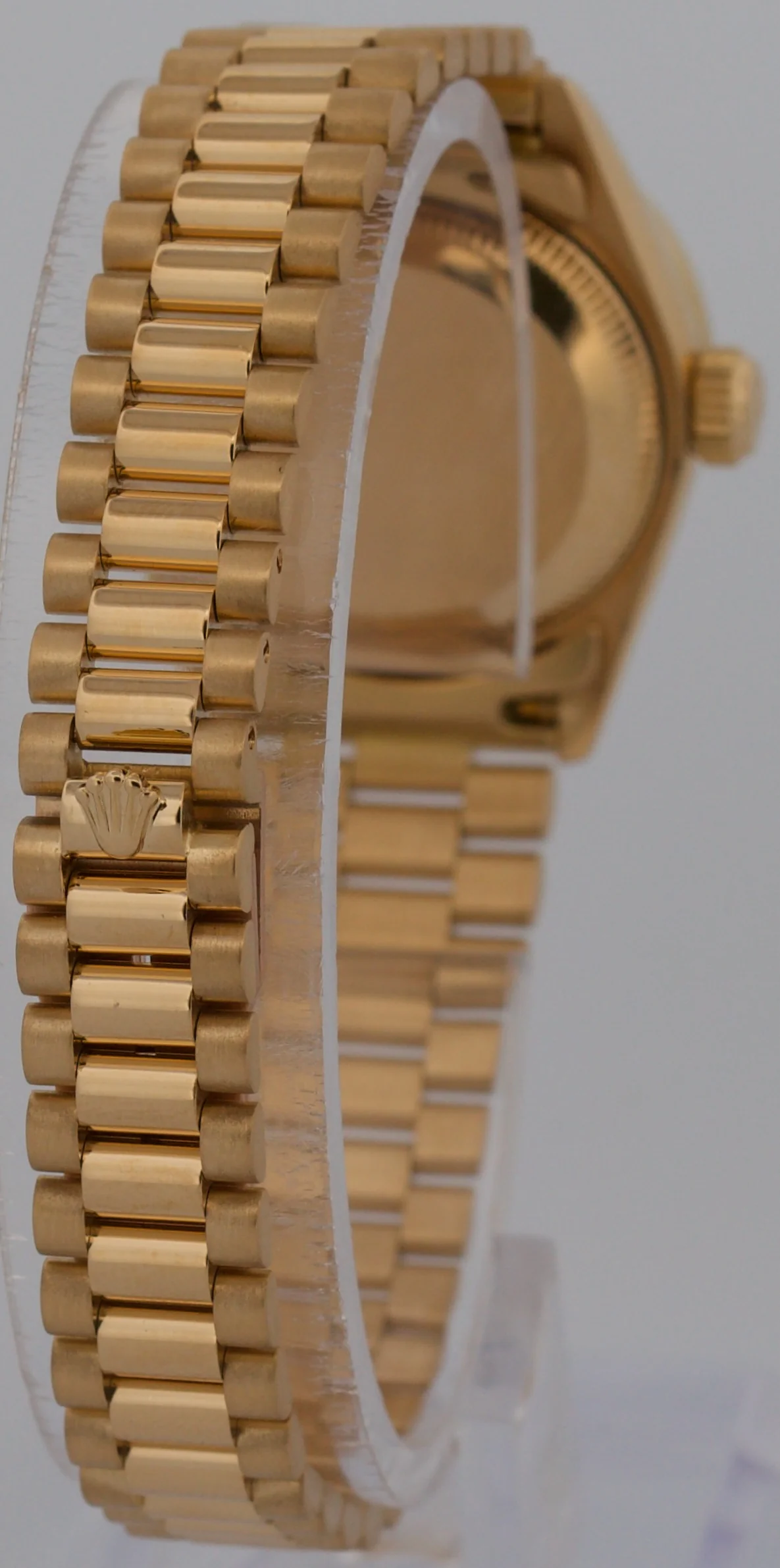 Ladies 1995 Rolex DateJust President BLUE DIAMOND 18K Yellow Gold 26mm 69178 - Image 6