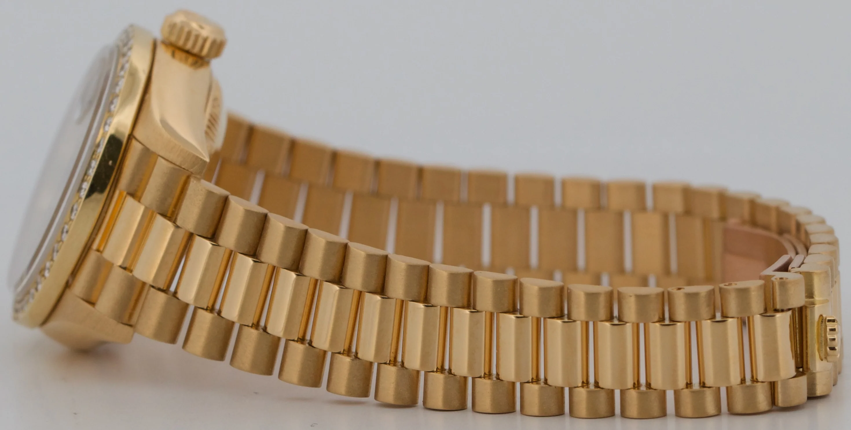 Ladies 1995 Rolex DateJust President BLUE DIAMOND 18K Yellow Gold 26mm 69178 - Image 7