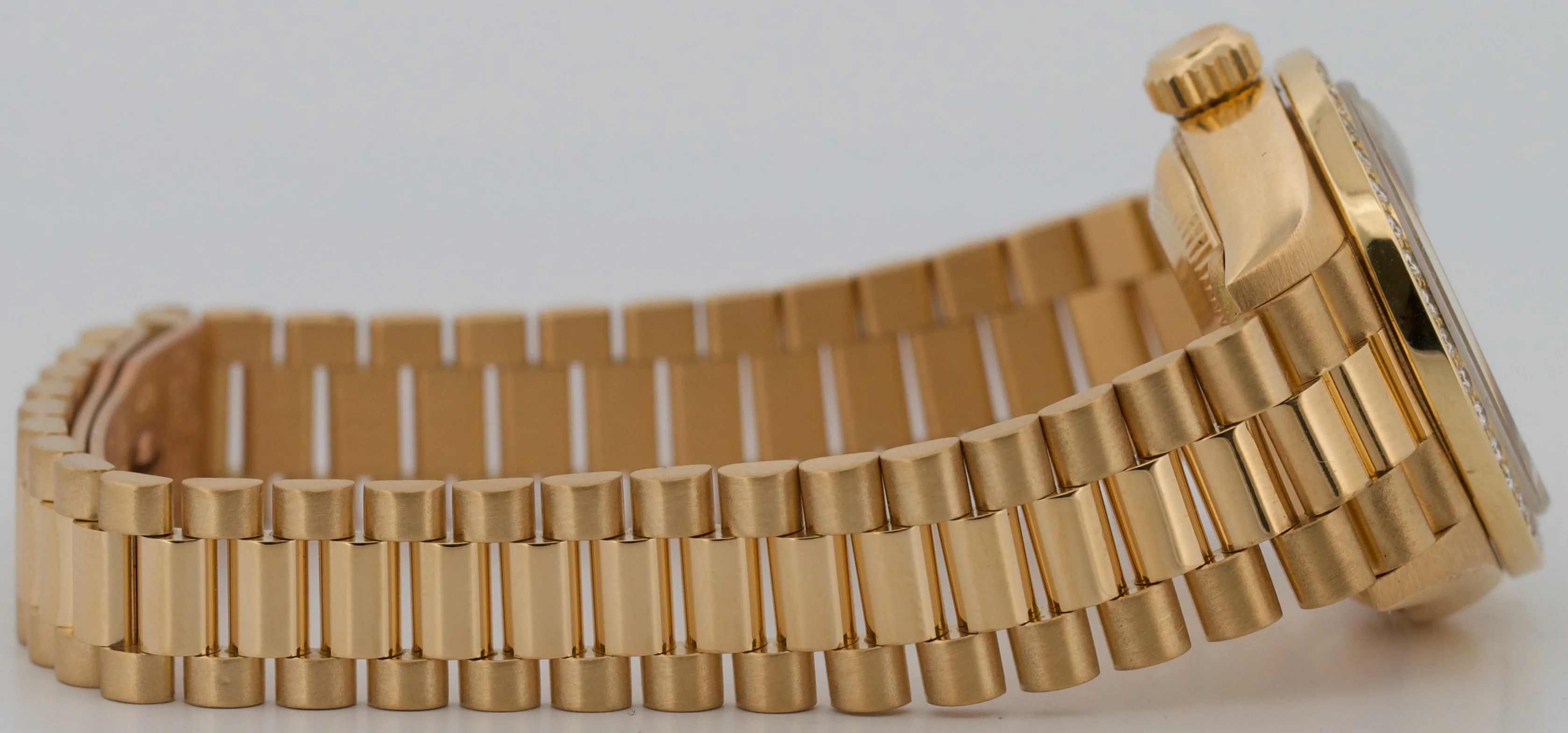 Ladies 1995 Rolex DateJust President BLUE DIAMOND 18K Yellow Gold 26mm 69178 - Image 8