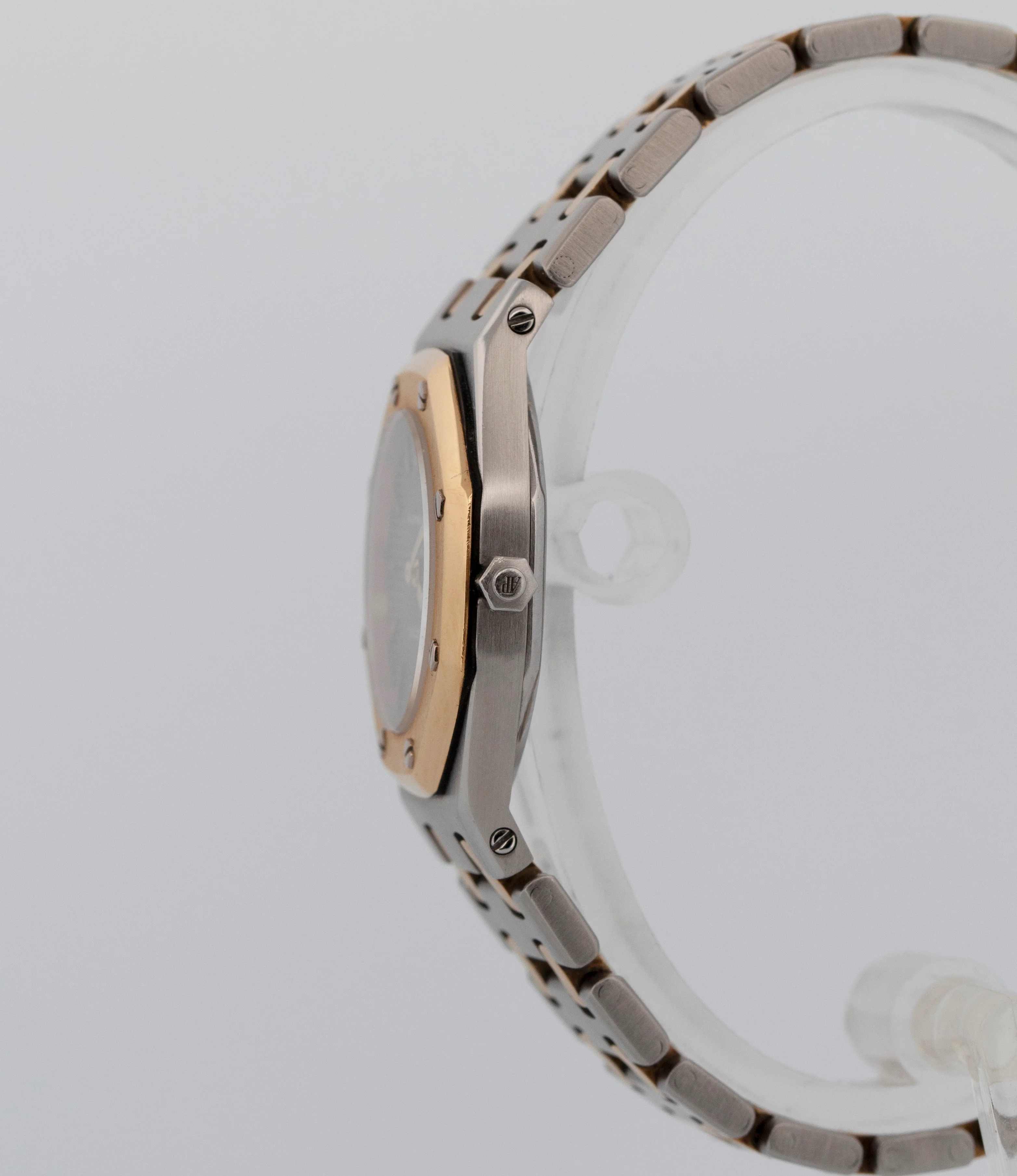 Ladies Audemars Piguet Royal Oak Gray Quartz Two-Tone Gold 26mm 6007SA Watch - Image 3