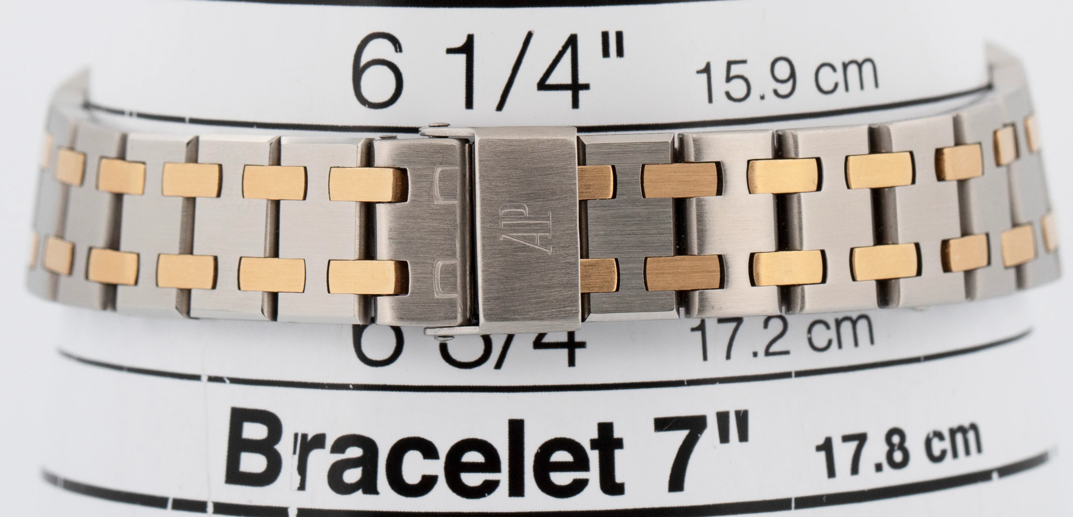 Ladies Audemars Piguet Royal Oak Gray Quartz Two-Tone Gold 26mm 6007SA Watch - Image 9