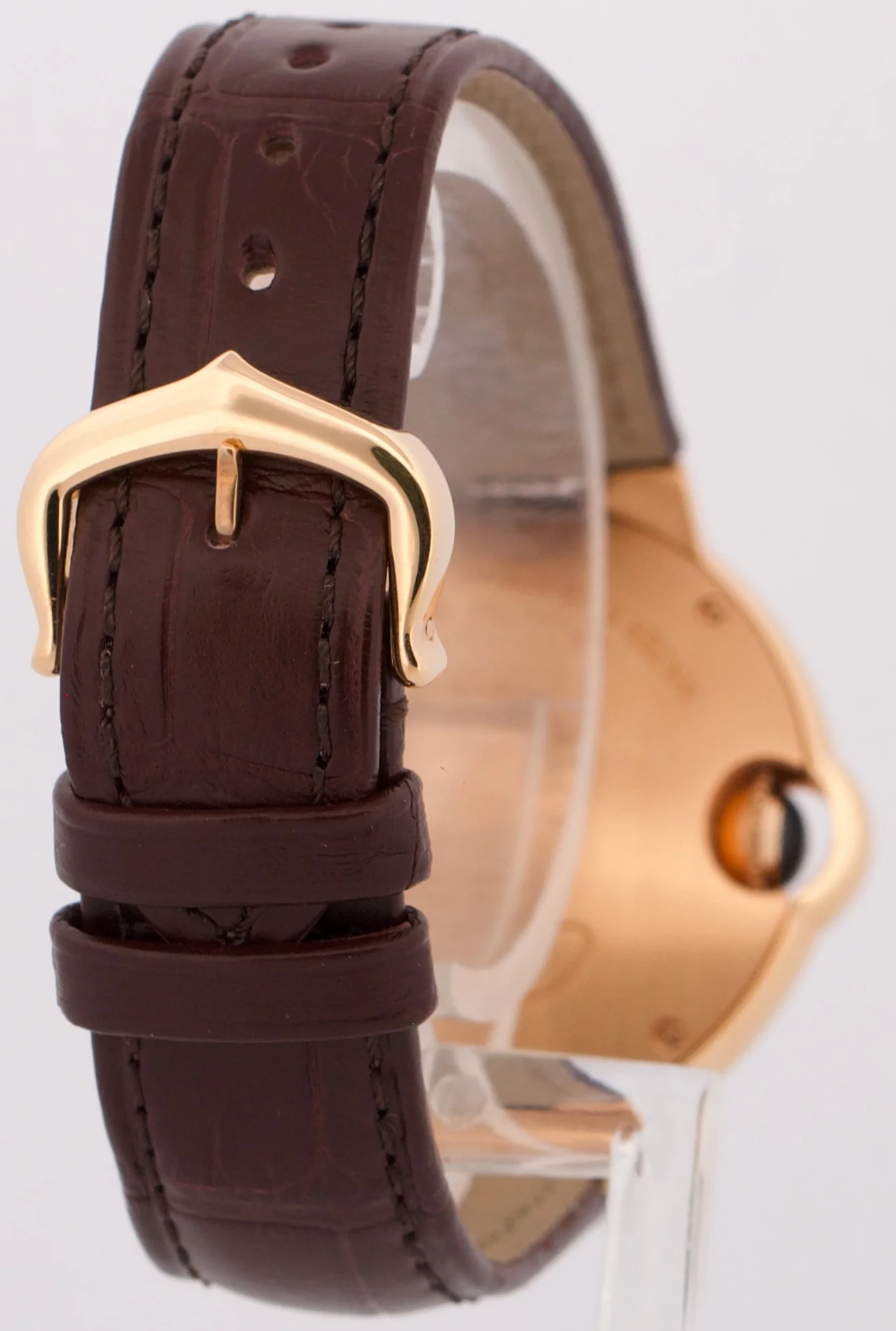 Ladies Cartier Ballon Bleu 18K Rose Gold 33mm Leather Automatic 3682 W6920097 - Image 6