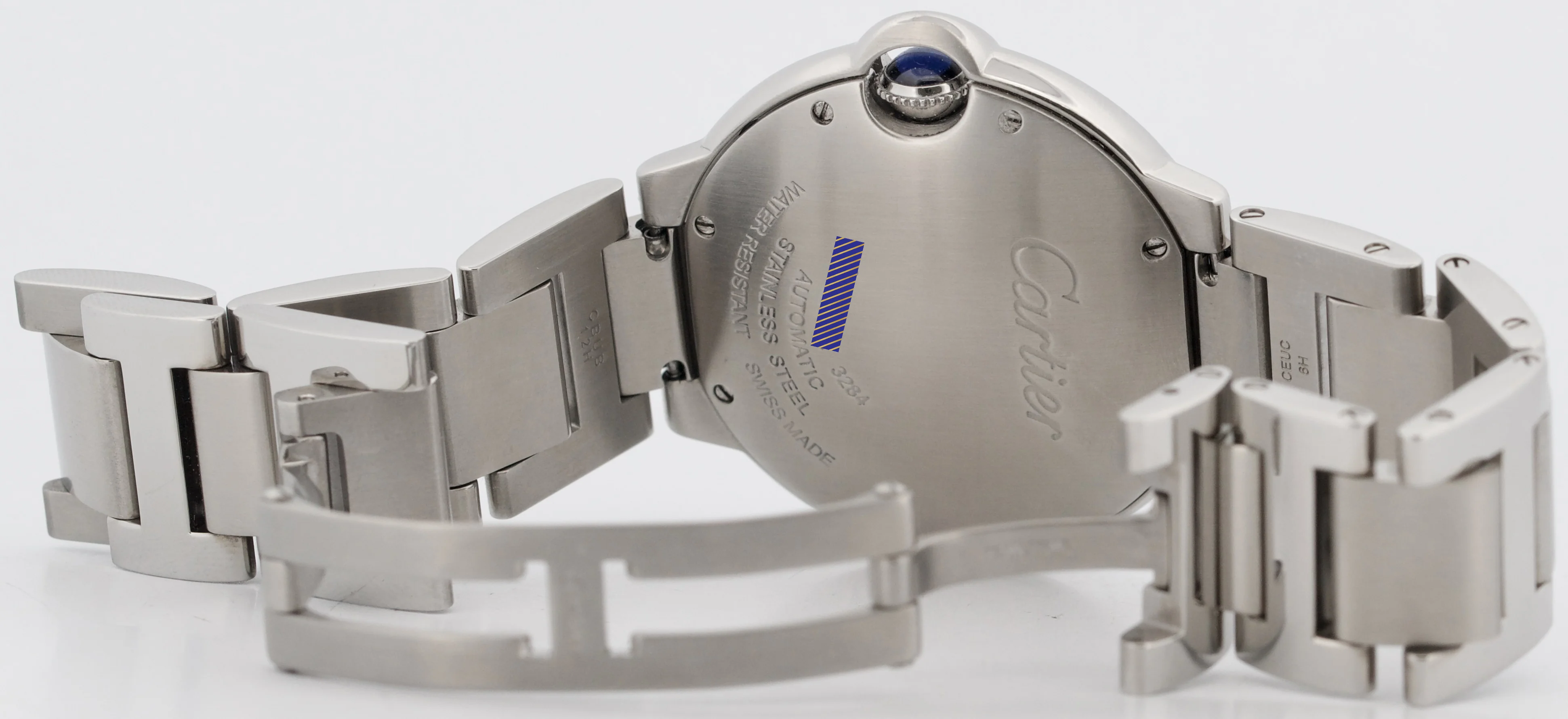 Ladies Cartier Ballon Bleu SILVER GUILLOCHE Stainless 36mm 3284 W6920046 Watch - Image 10
