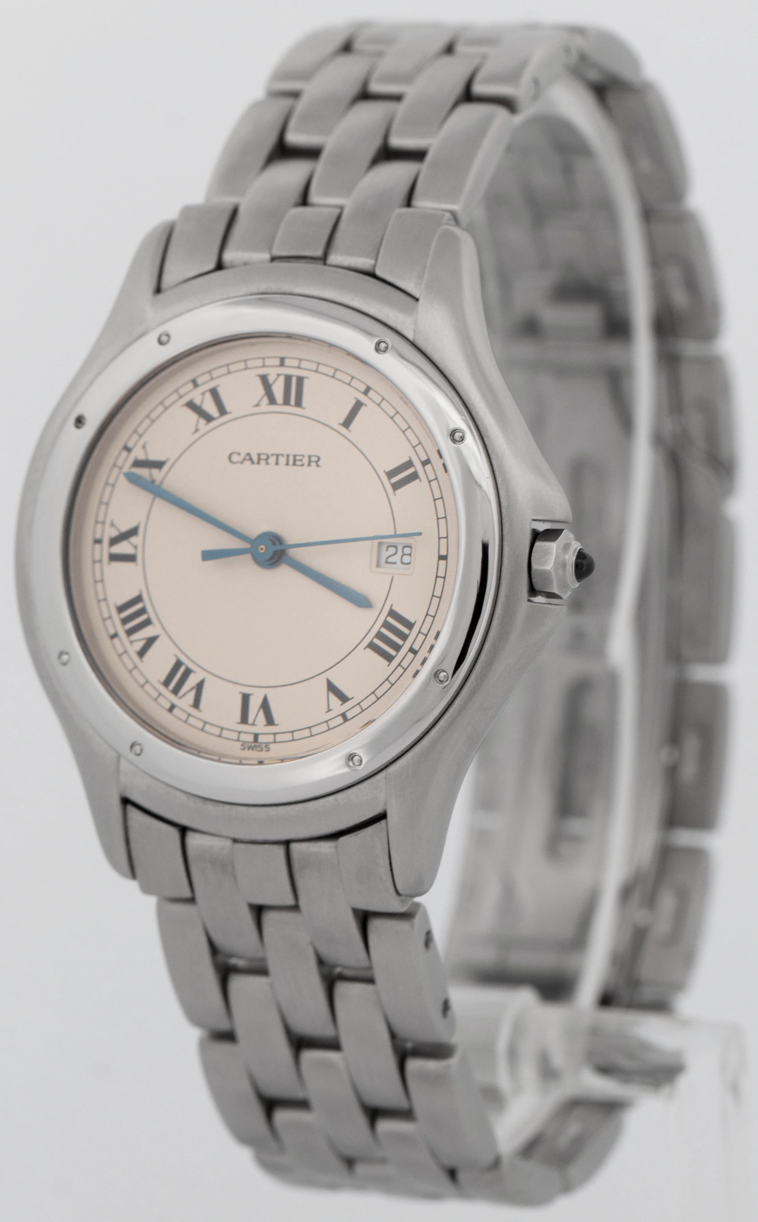 Ladies Cartier Panthere Cougar 33mm Ivory Stainless Steel Quartz Watch 987904 - Image 3