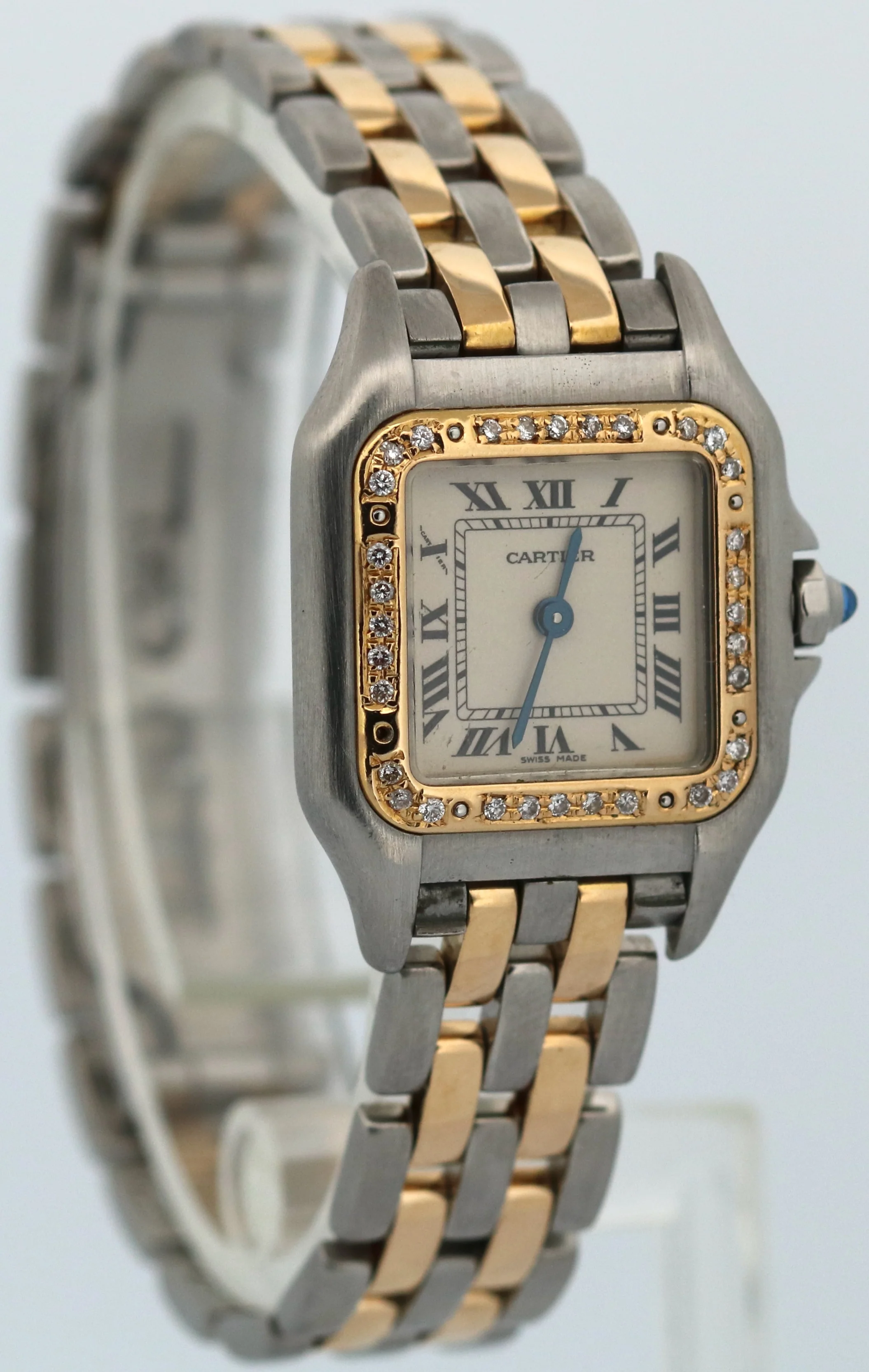 Ladies Cartier Panthere DIAMOND 18K Yellow Gold Steel Roman 22mm Quartz 112000R - Image 4