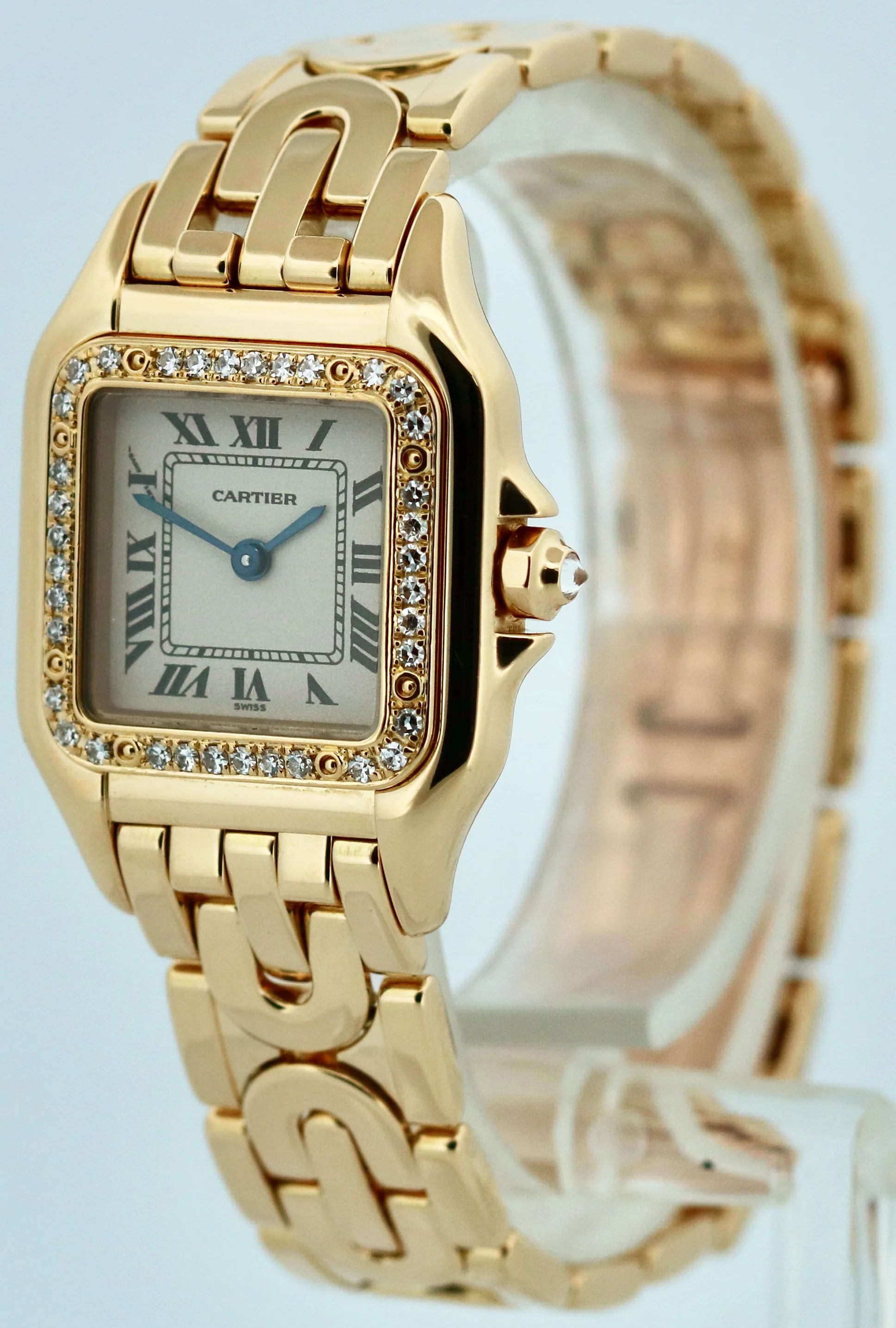 Ladies Cartier Panthere FACTORY DIAMOND 18K Gold 22mm DECO 1280 WF3070N3 BOX - Image 3