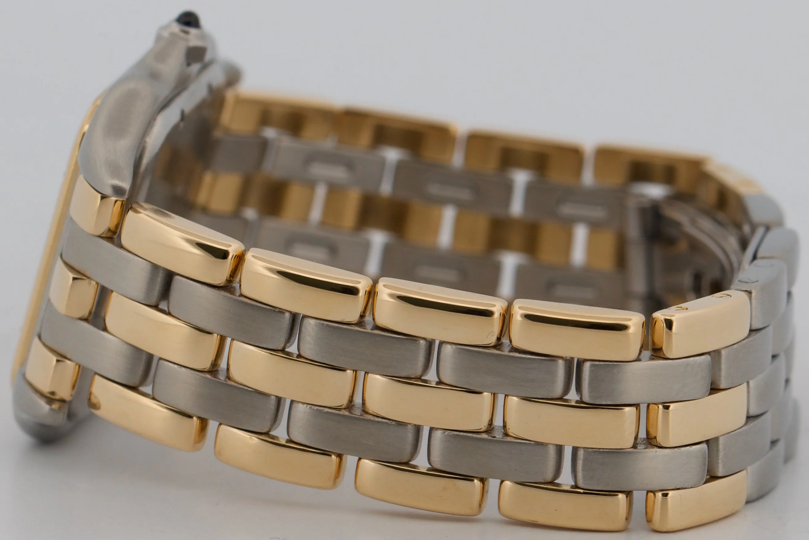 Ladies Cartier Panthere Midsize IVORY 18K Gold Steel THREE ROW 27mm Quartz 8394 - Image 7