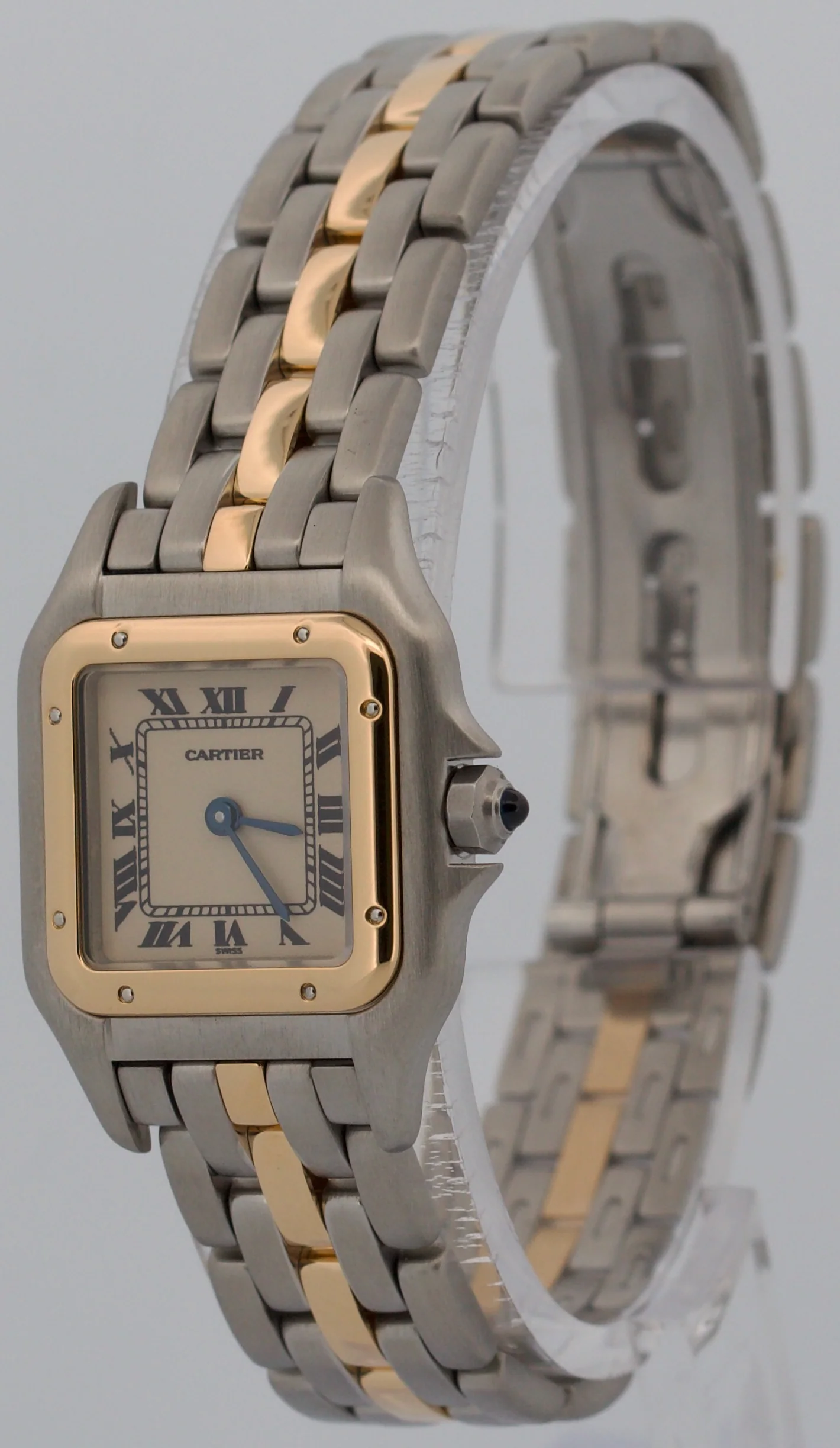 Ladies Cartier Panthere Small ONE ROW 18K Steel 22mm Quartz 1057917 W25029B5 - Image 5