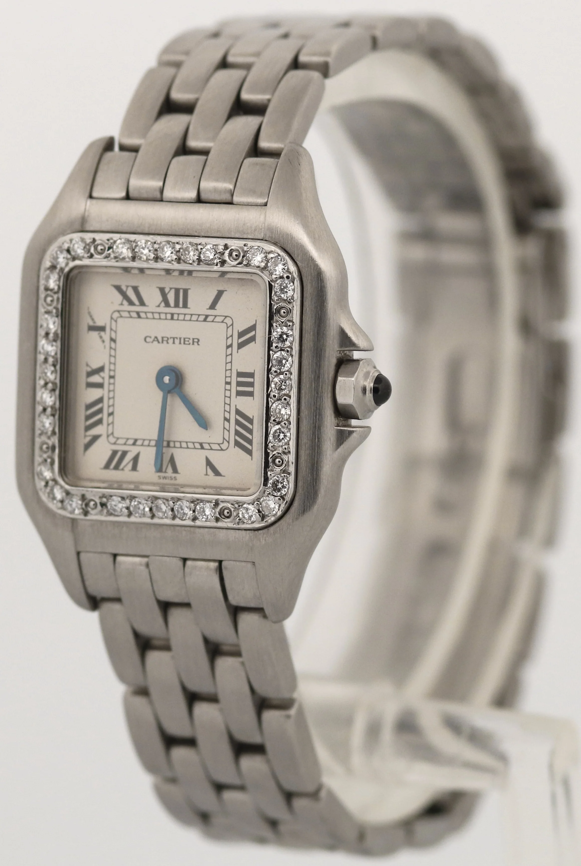 Ladies Cartier Panthere Stainless Steel DIAMOND Roman 22mm Quartz 1320 W25033F5 - Image 3