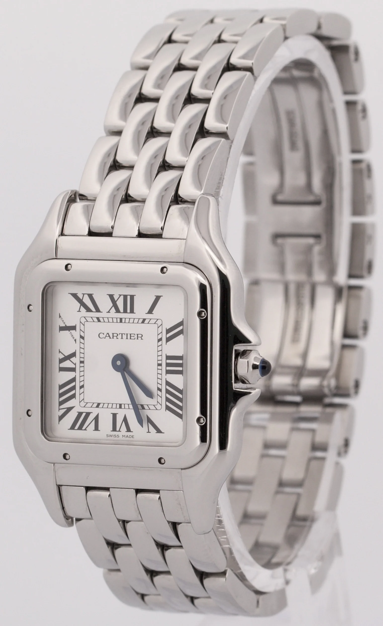Ladies Cartier Panthere Stainless Steel WHITE Roman 27mm Quartz 4016 WSPN0007 - Image 3