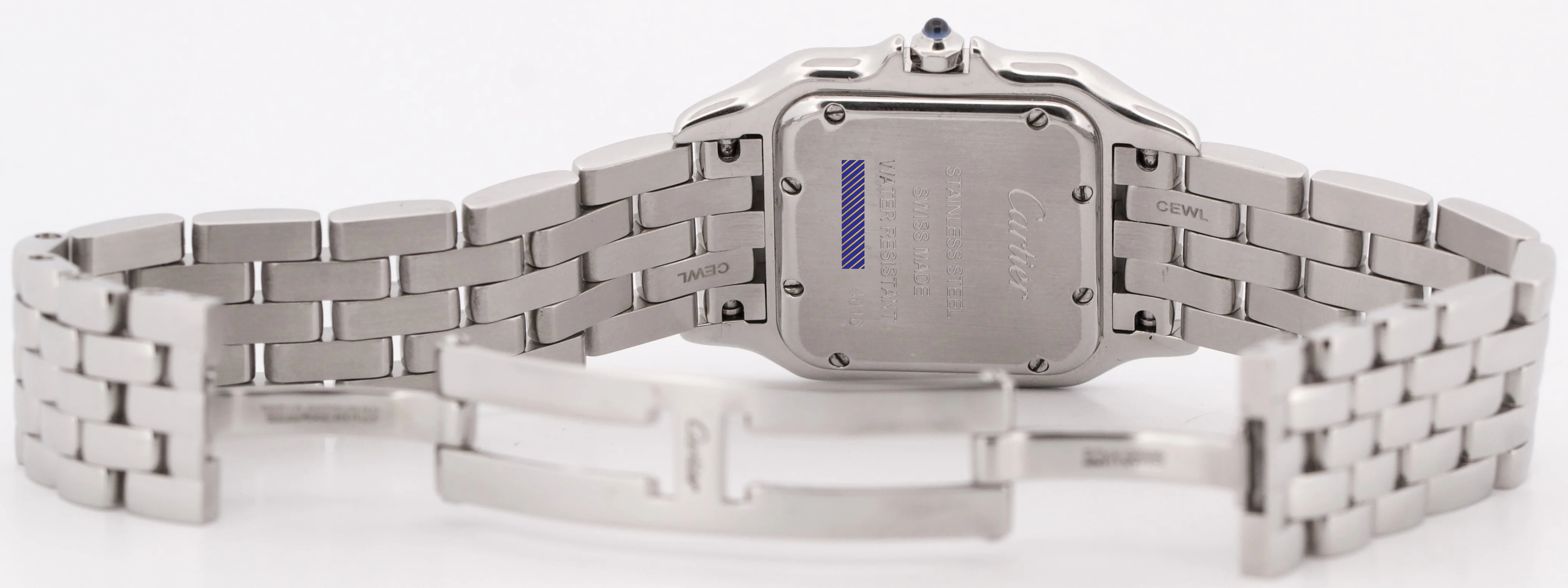 Ladies Cartier Panthere Stainless Steel WHITE Roman 27mm Quartz 4016 WSPN0007 - Image 9