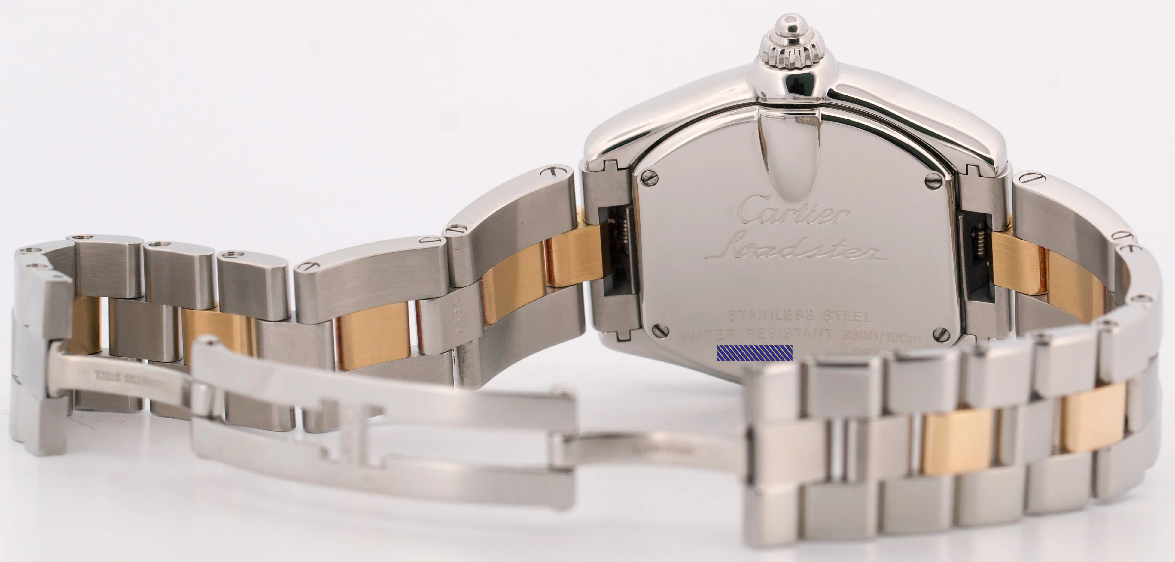 Ladies Cartier Roadster SILVER Roman 31mm Quartz 18K Steel 2675 W62026Y4 Watch - Image 9