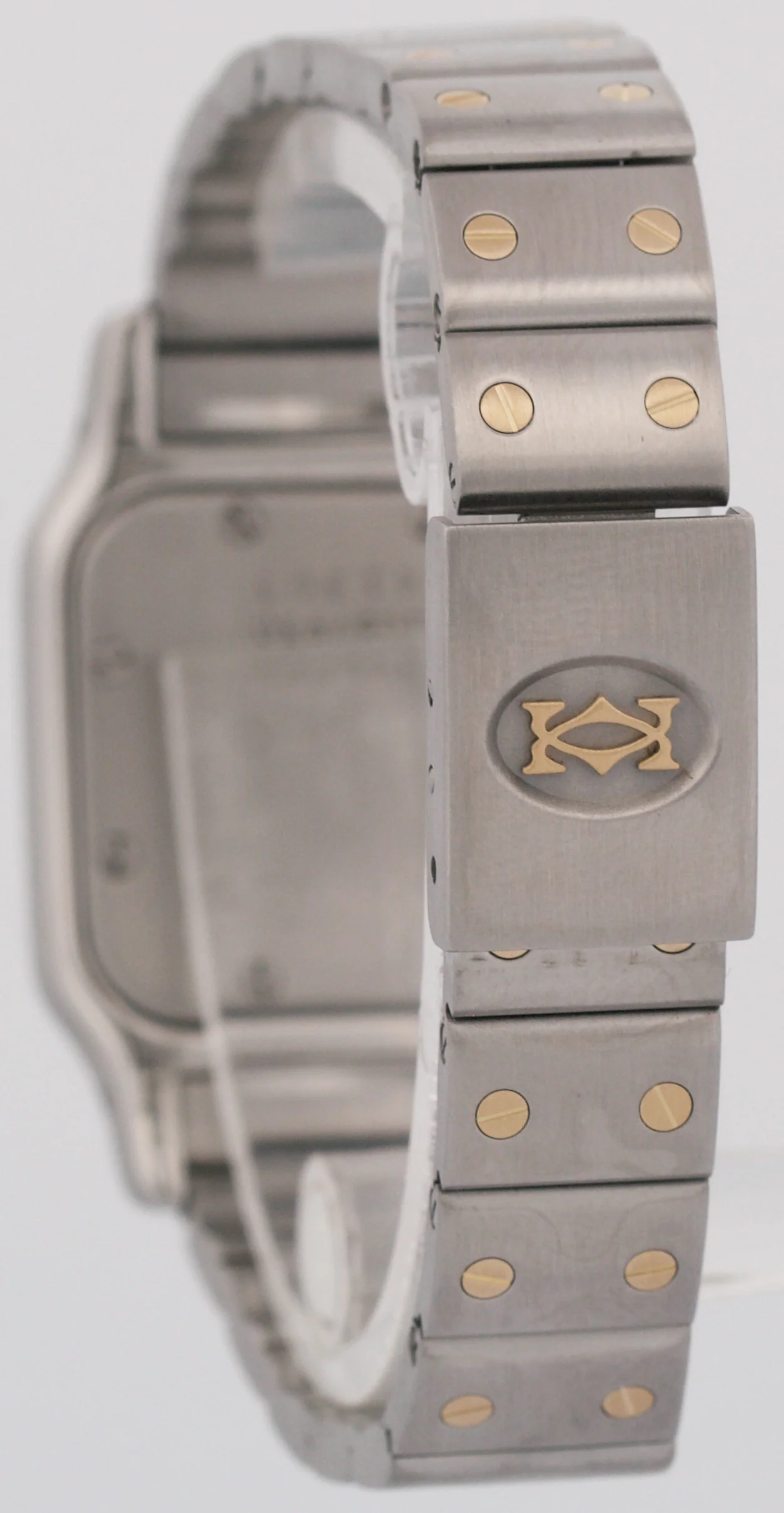 Ladies Cartier Santos Galbee IVORY ROMAN Quartz 24mm Two-Tone 18K Watch 1057930 - Image 5