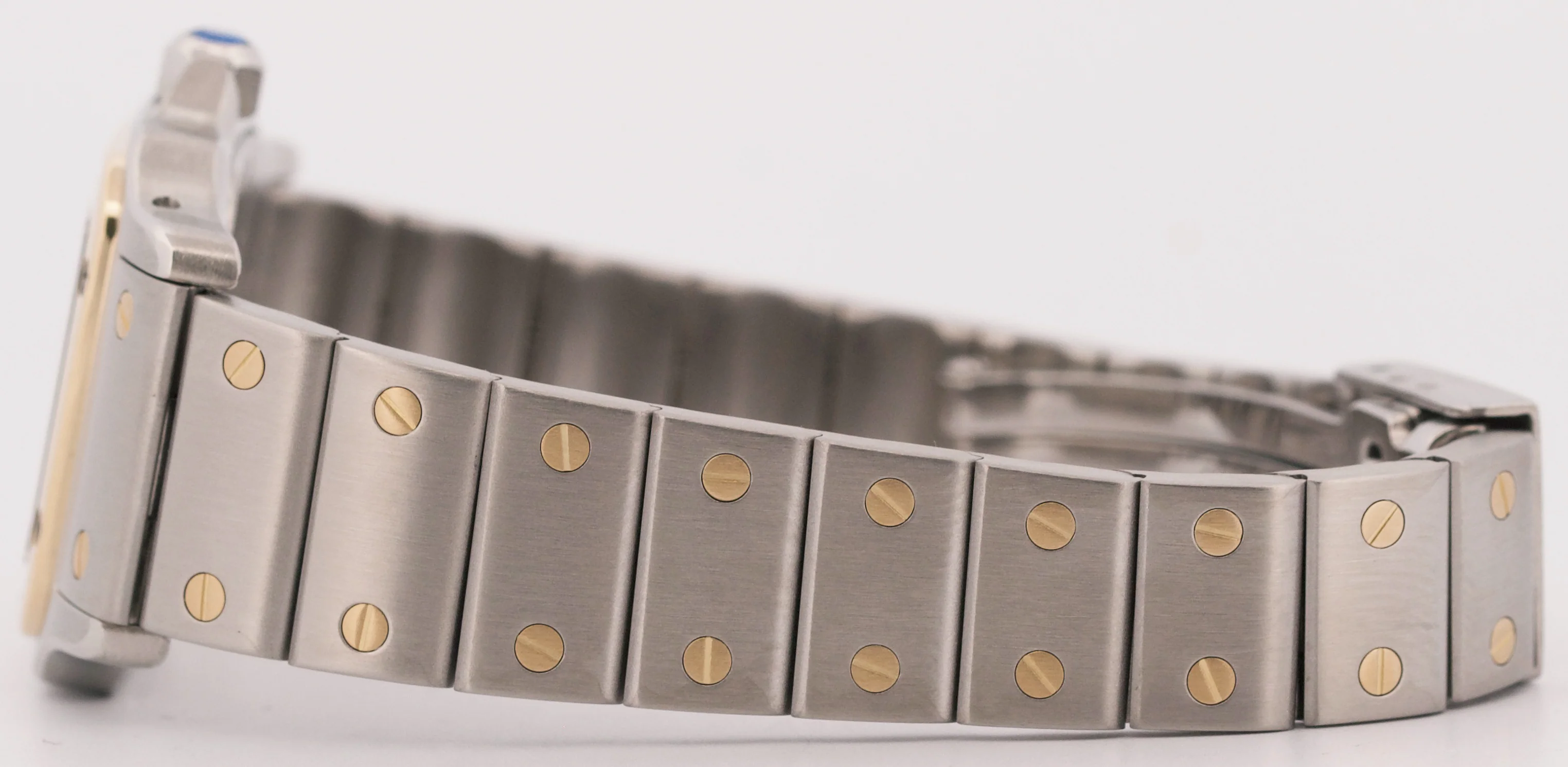 Ladies Cartier Santos Galbee IVORY ROMAN Quartz 24mm Two-Tone 18K Watch 1057930 - Image 7