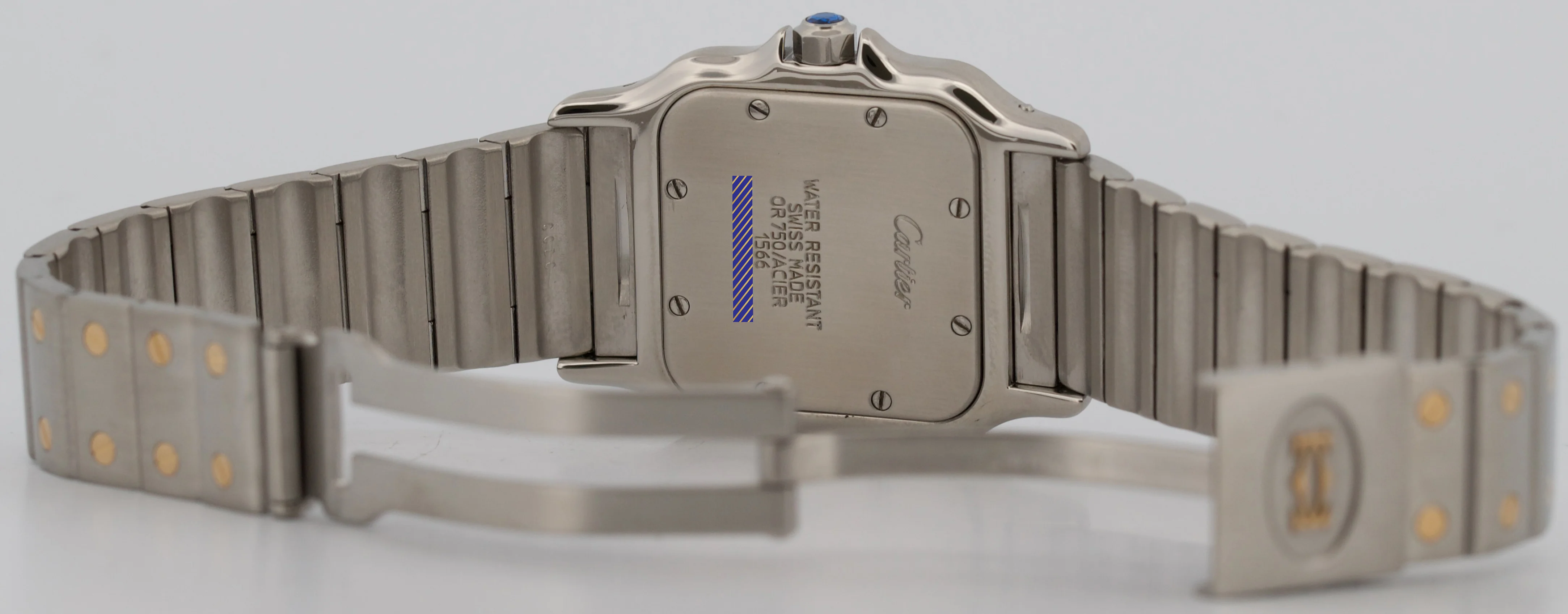 Ladies Cartier Santos Galbee IVORY Two-Tone Gold Steel 29mm Quartz 1566 W20011C4 - Image 9