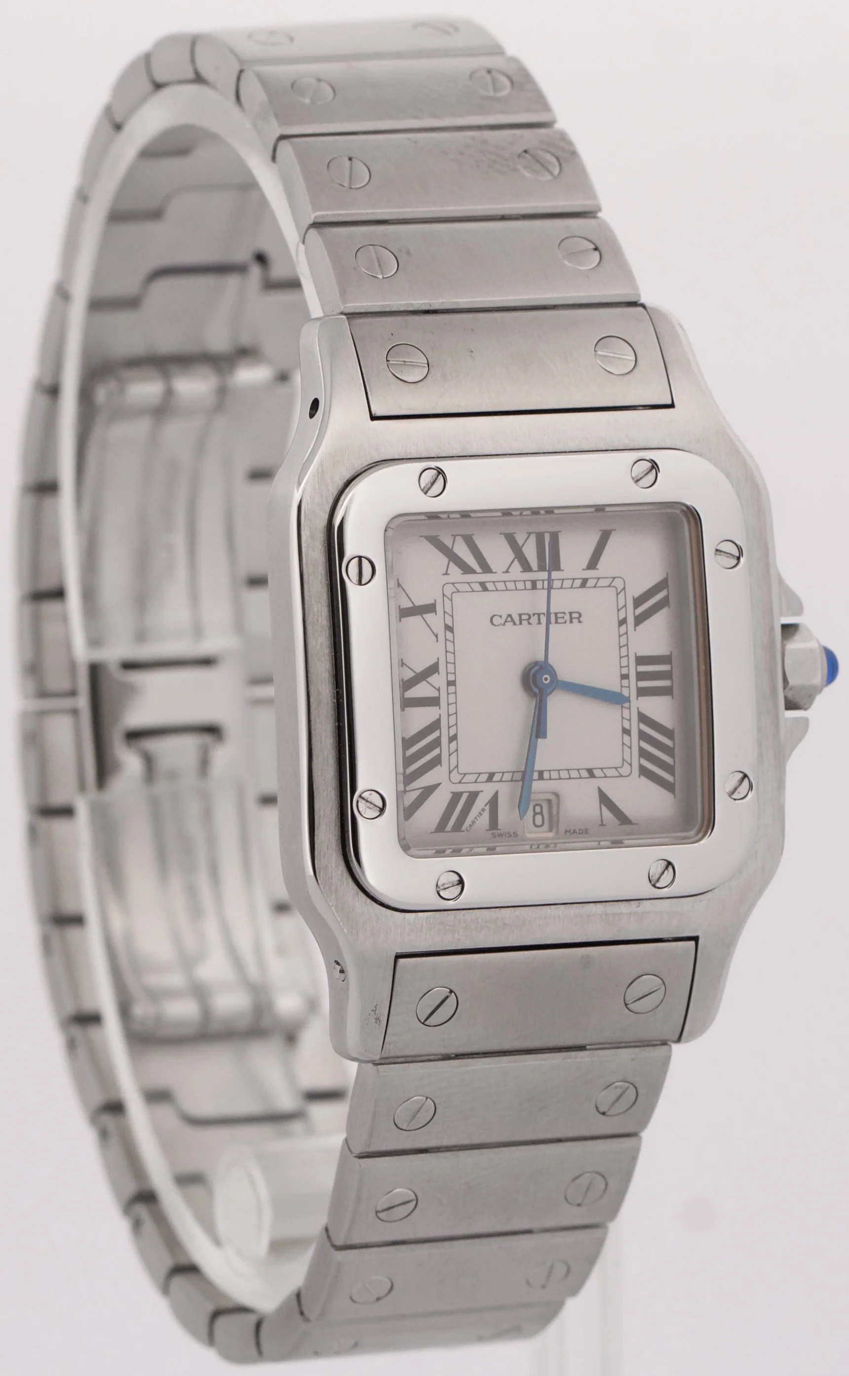 Ladies Cartier Santos Galbee WHITE Quartz 29mm Stainless Steel 1564 W20060D6 - Image 4