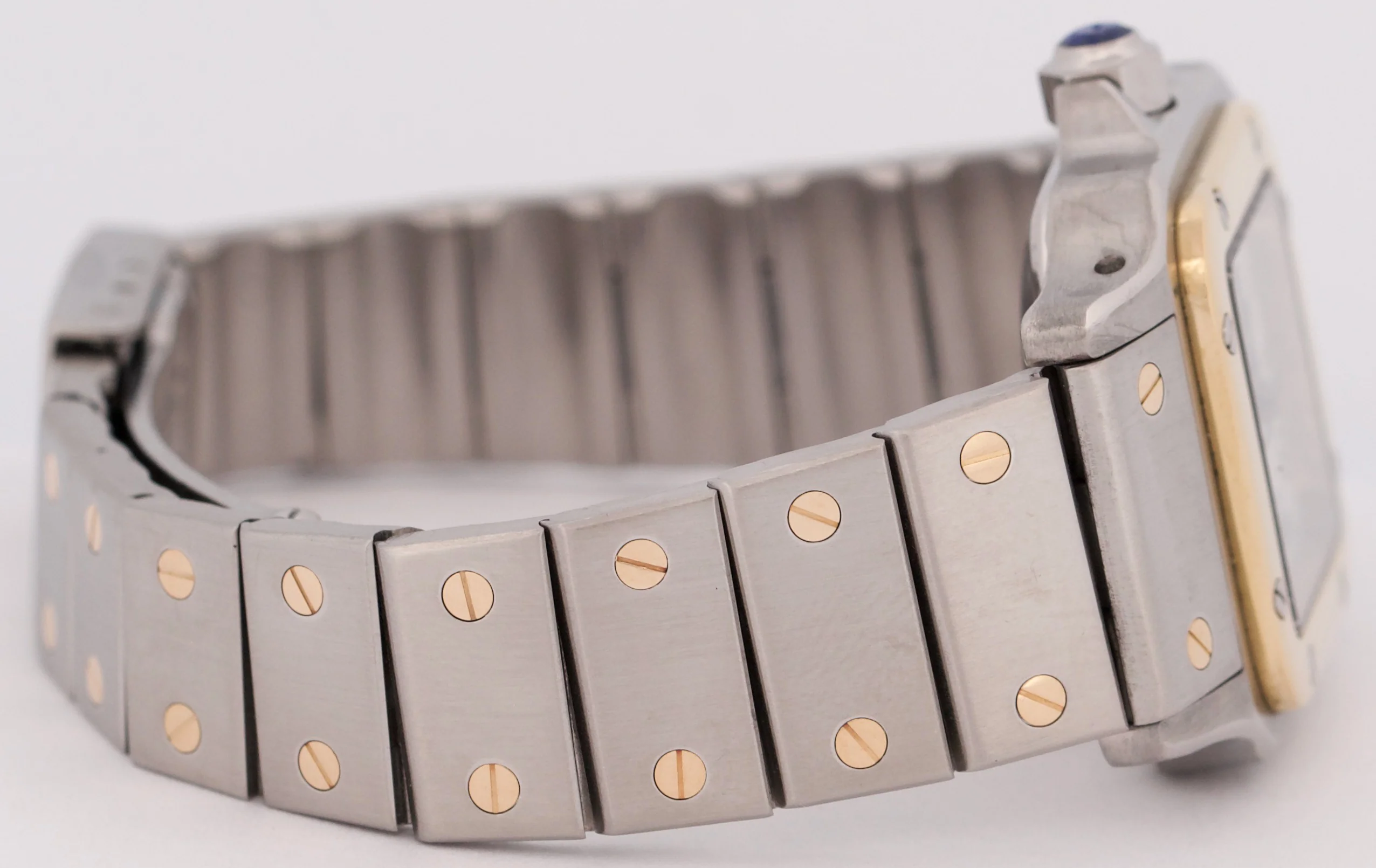 Ladies Cartier Santos IVORY ROMAN 18K Gold Stainless AUTOMATIC 24mm Watch 0902 - Image 6