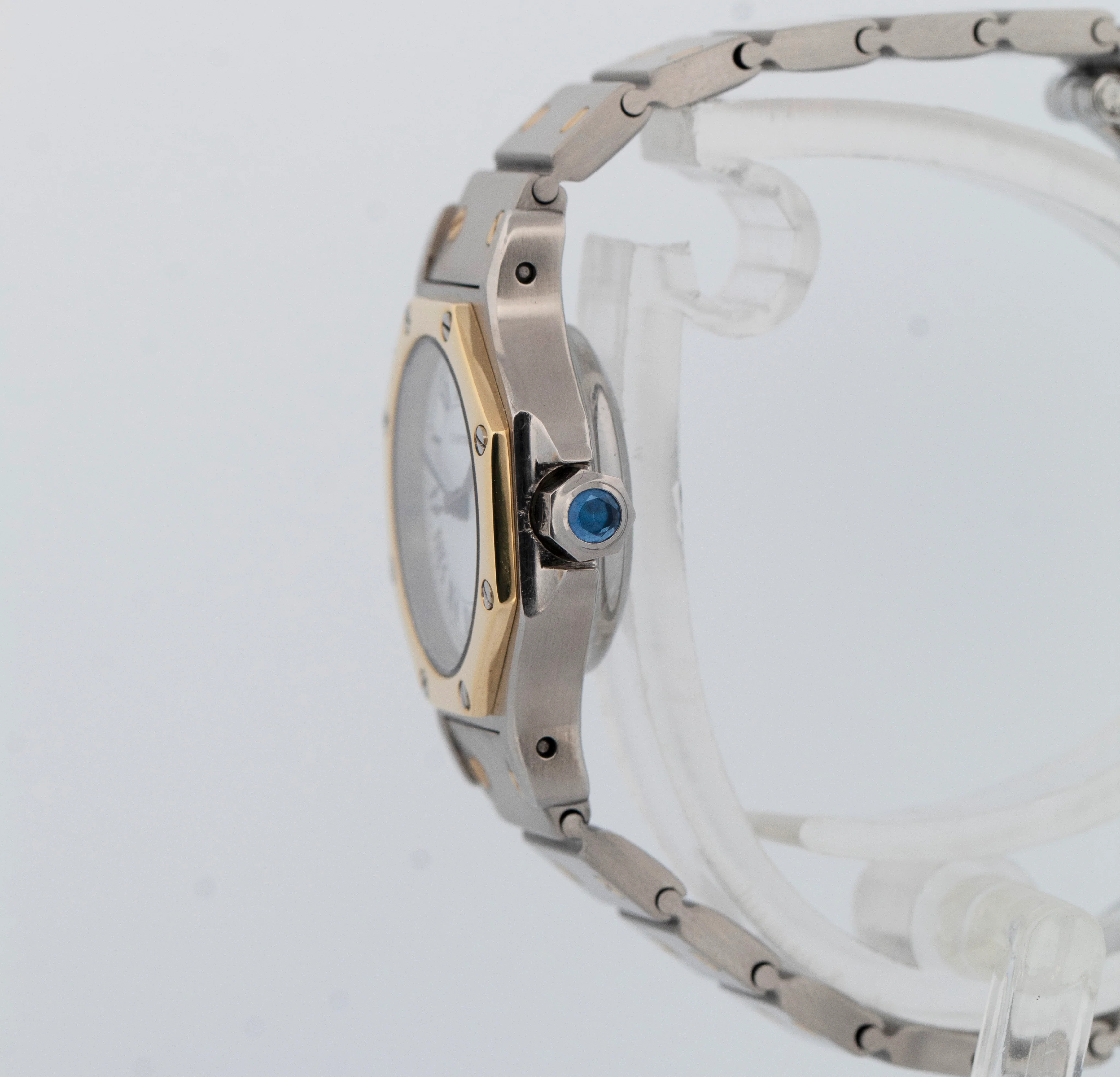 Ladies Cartier Santos Octagon 0907 24mm Two-Tone 18K Gold Stainless Steel Watch - Image 3