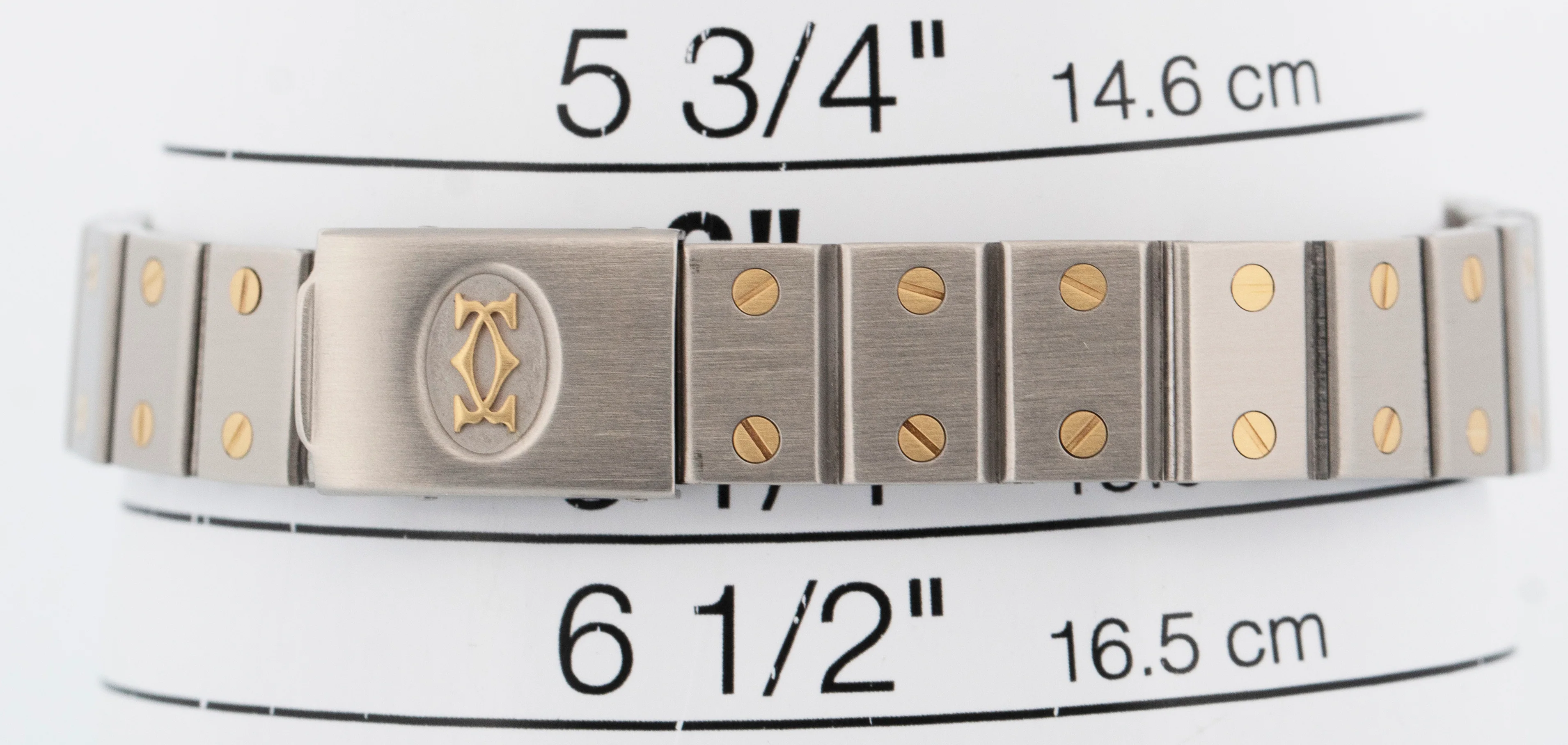 Ladies Cartier Santos Octagon 0907 24mm Two-Tone 18K Gold Stainless Steel Watch - Image 9