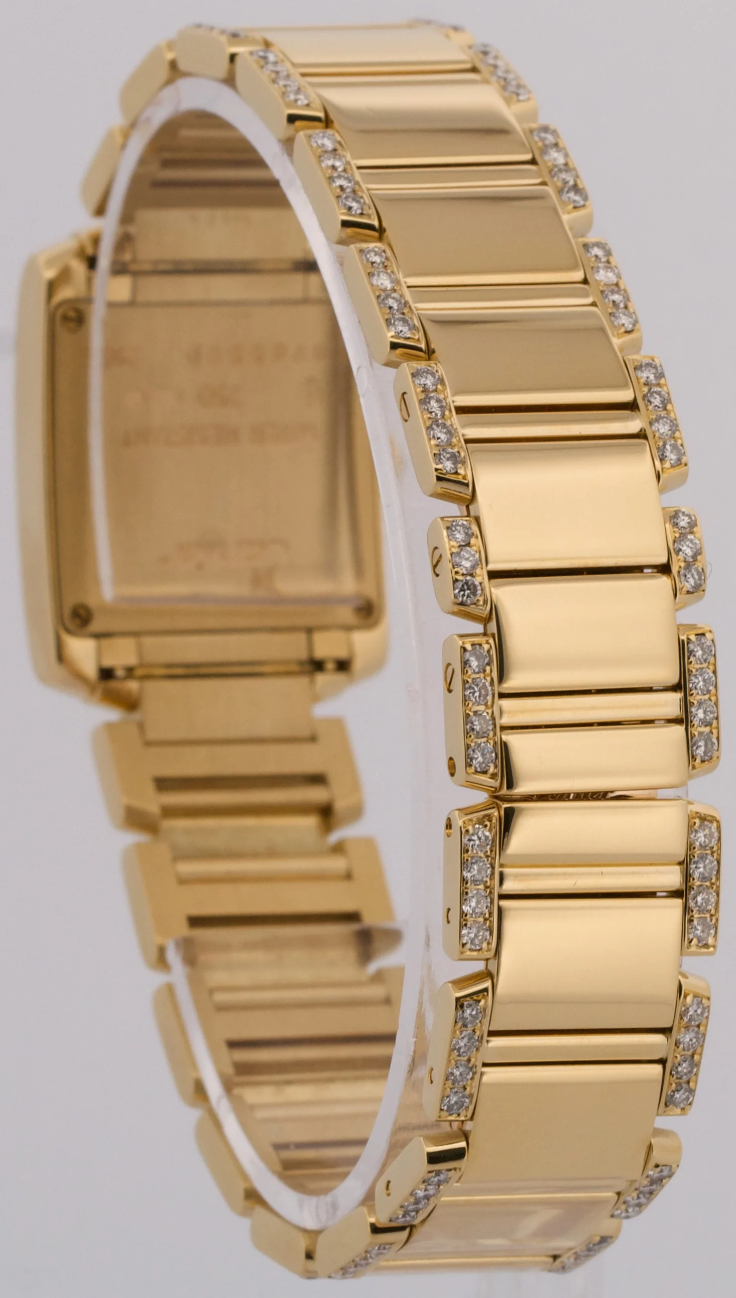 Cartier Tank Francaise 18k Yellow Gold 20mm FACTORY DIAMOND Quartz WE1001RG 2385 - Image 5