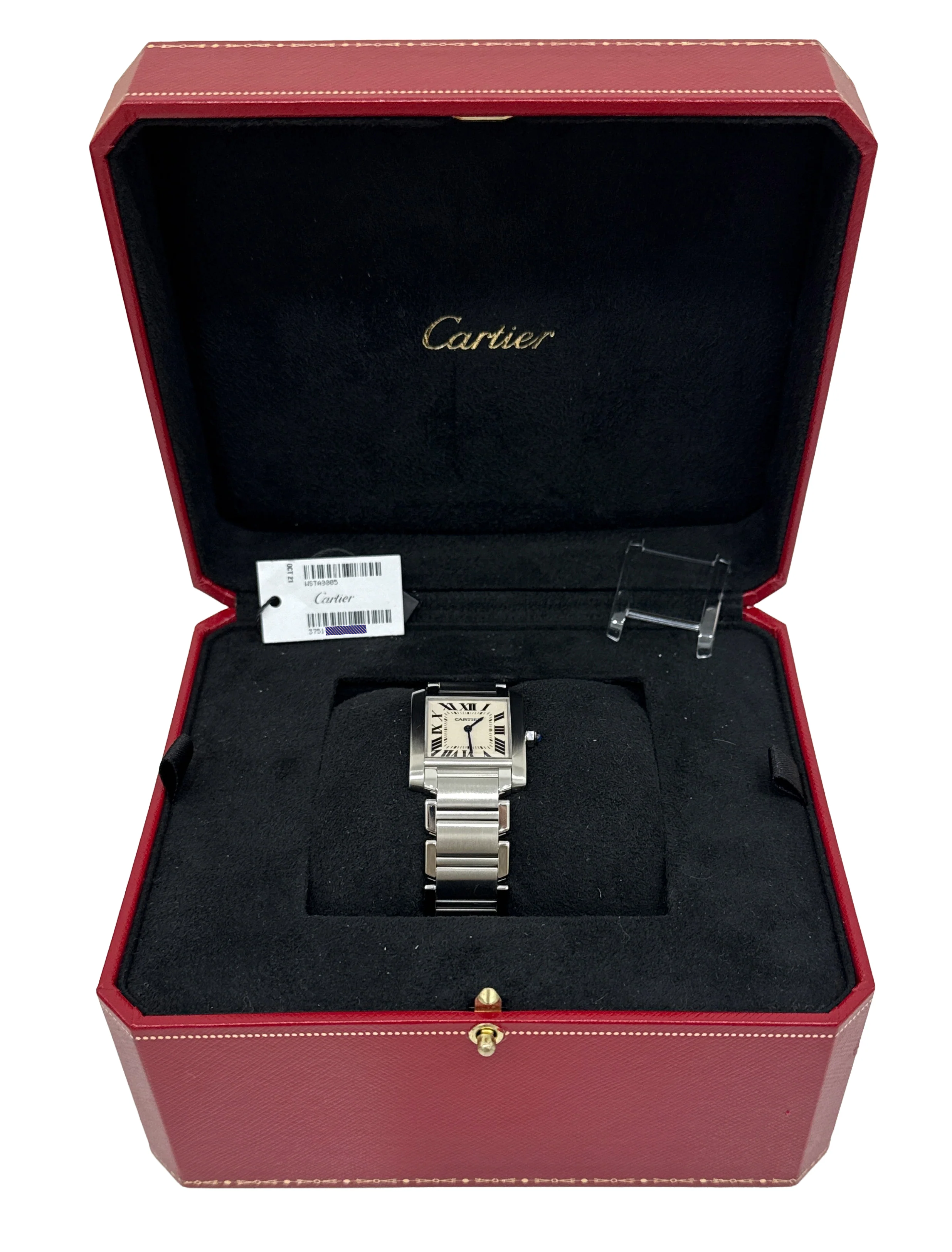 Ladies Cartier Tank Francaise 25mm IVORY Roman Quartz Steel WSTA0005 3751 BOX - Image 2