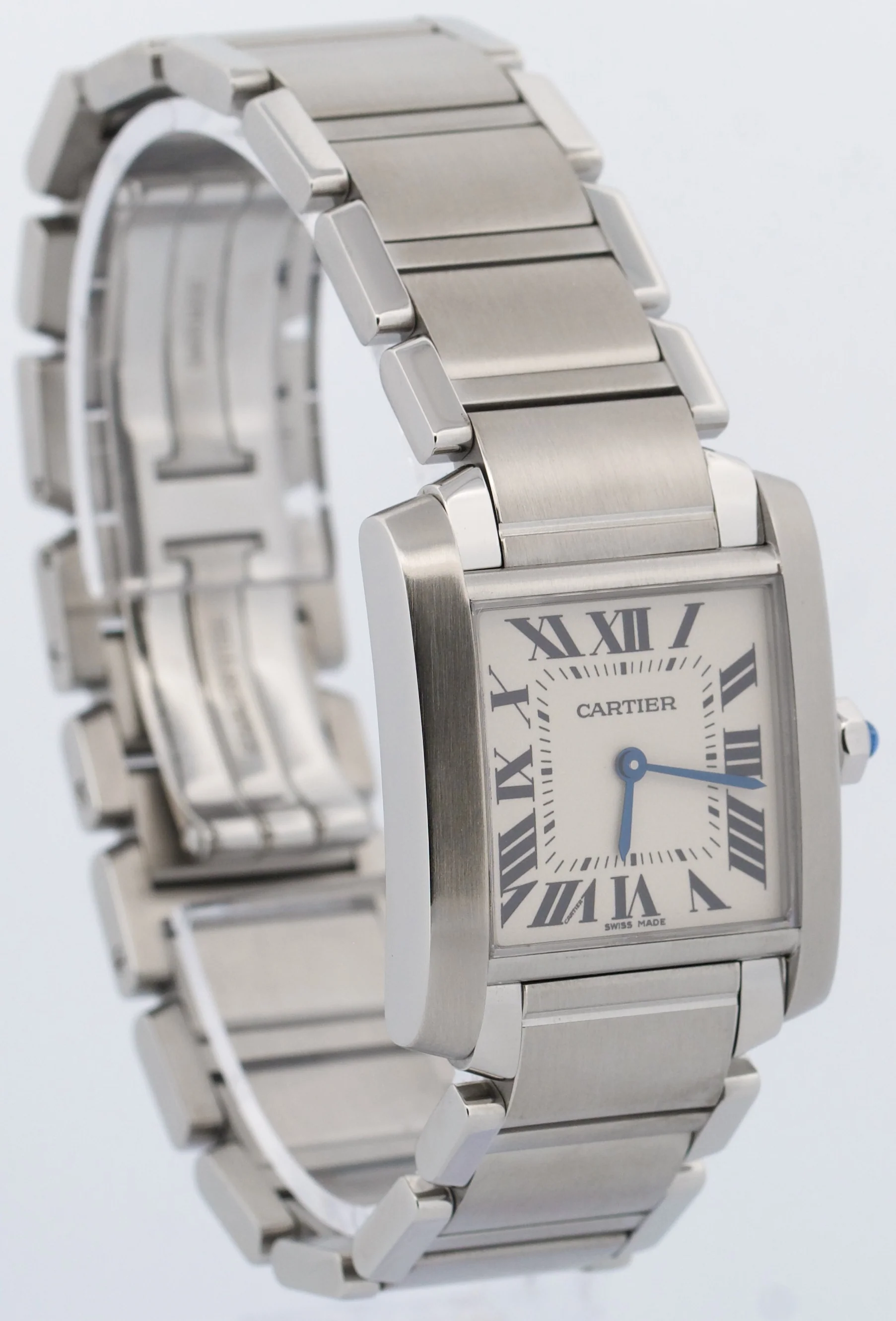 Ladies Cartier Tank Francaise 25mm IVORY Roman Quartz Steel WSTA0005 3751 BOX - Image 4